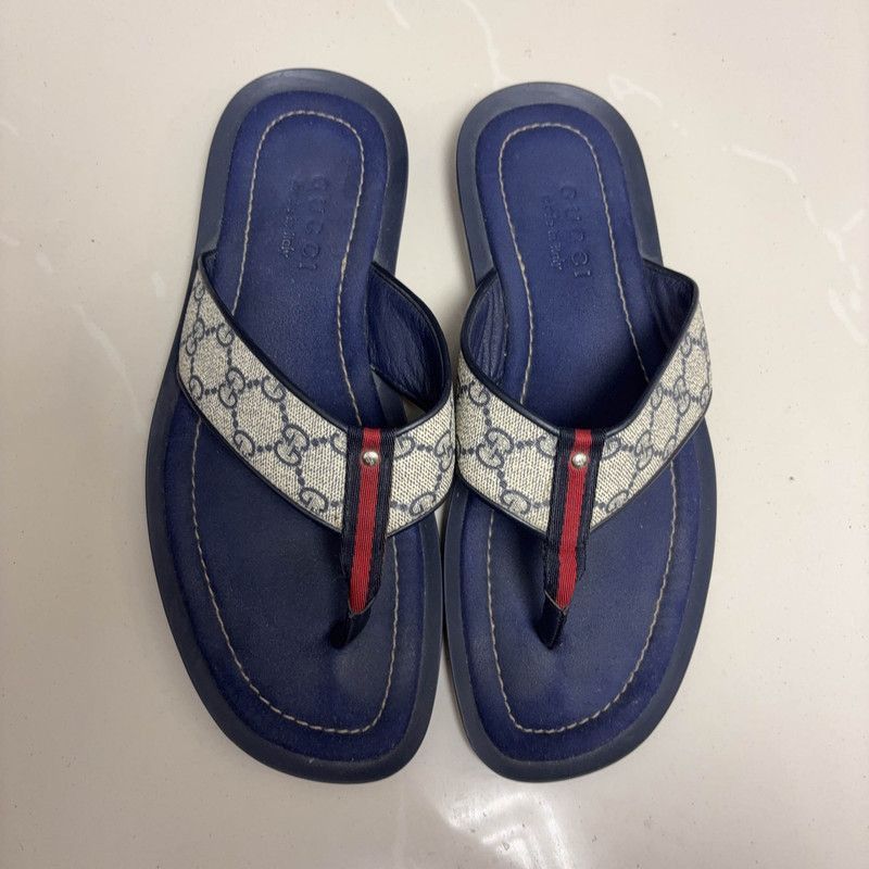 Gucci Gucci Stylish Blue Casual Flip Flops - Size US 8 / EU 41 - 2 Thumbnail