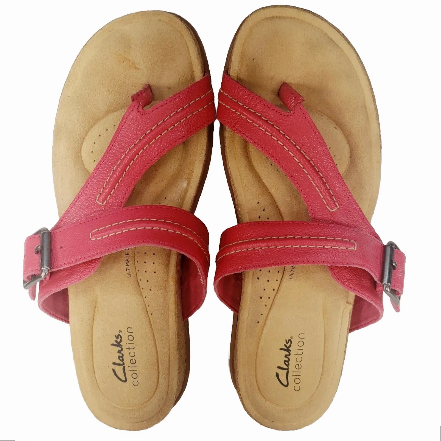 Clarks Clarks Collection Sandals Womens 10M Brynn Madi Thong Toe-Loop Red 26164863 Size US 10 / IT 40 - 6 Thumbnail