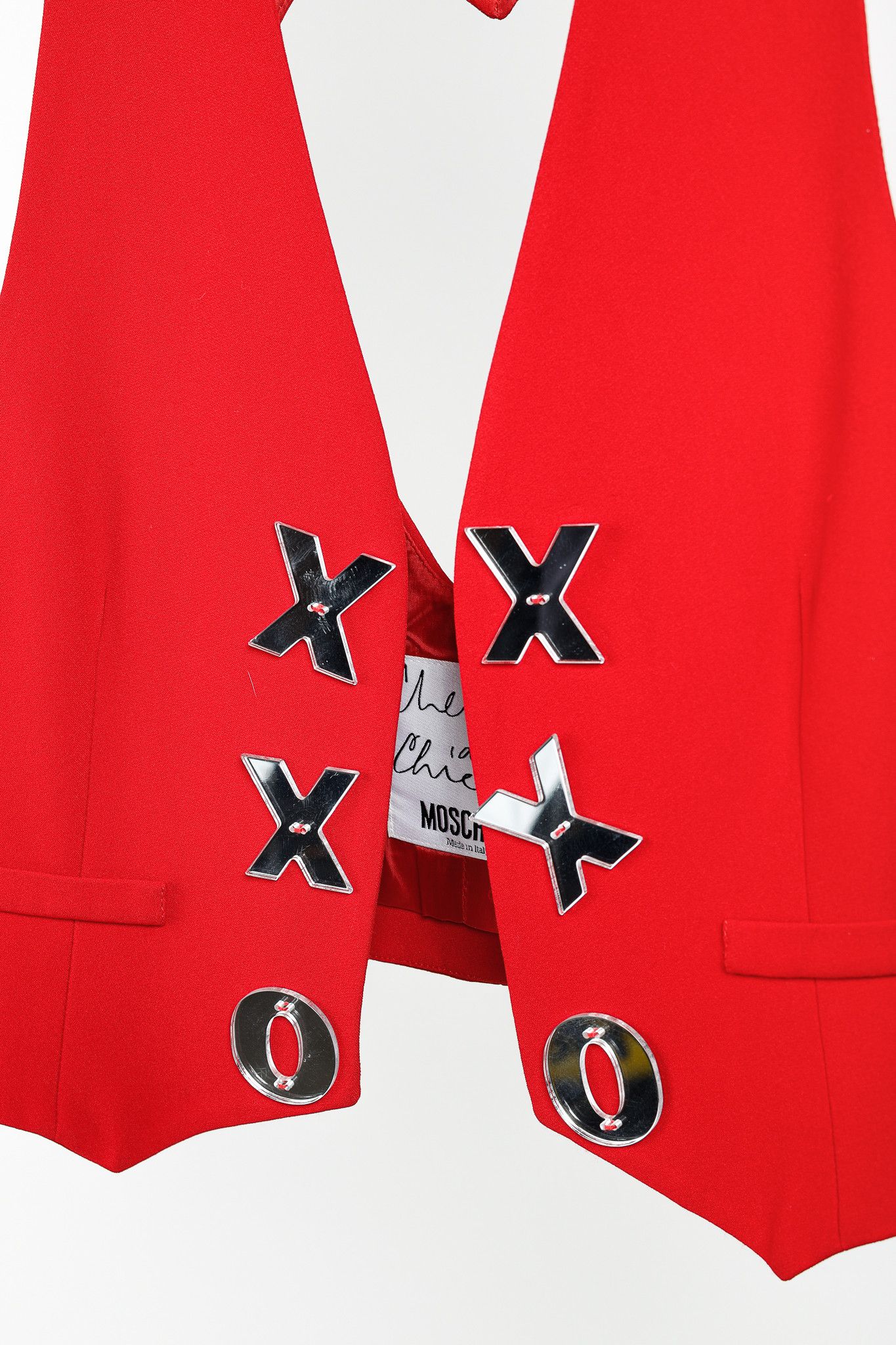 Moschino Moschino Cheap and Chic Xs & Os Heart Cut-Out Red Vest Size M / US 6-8 / IT 42-44 - 6 Thumbnail