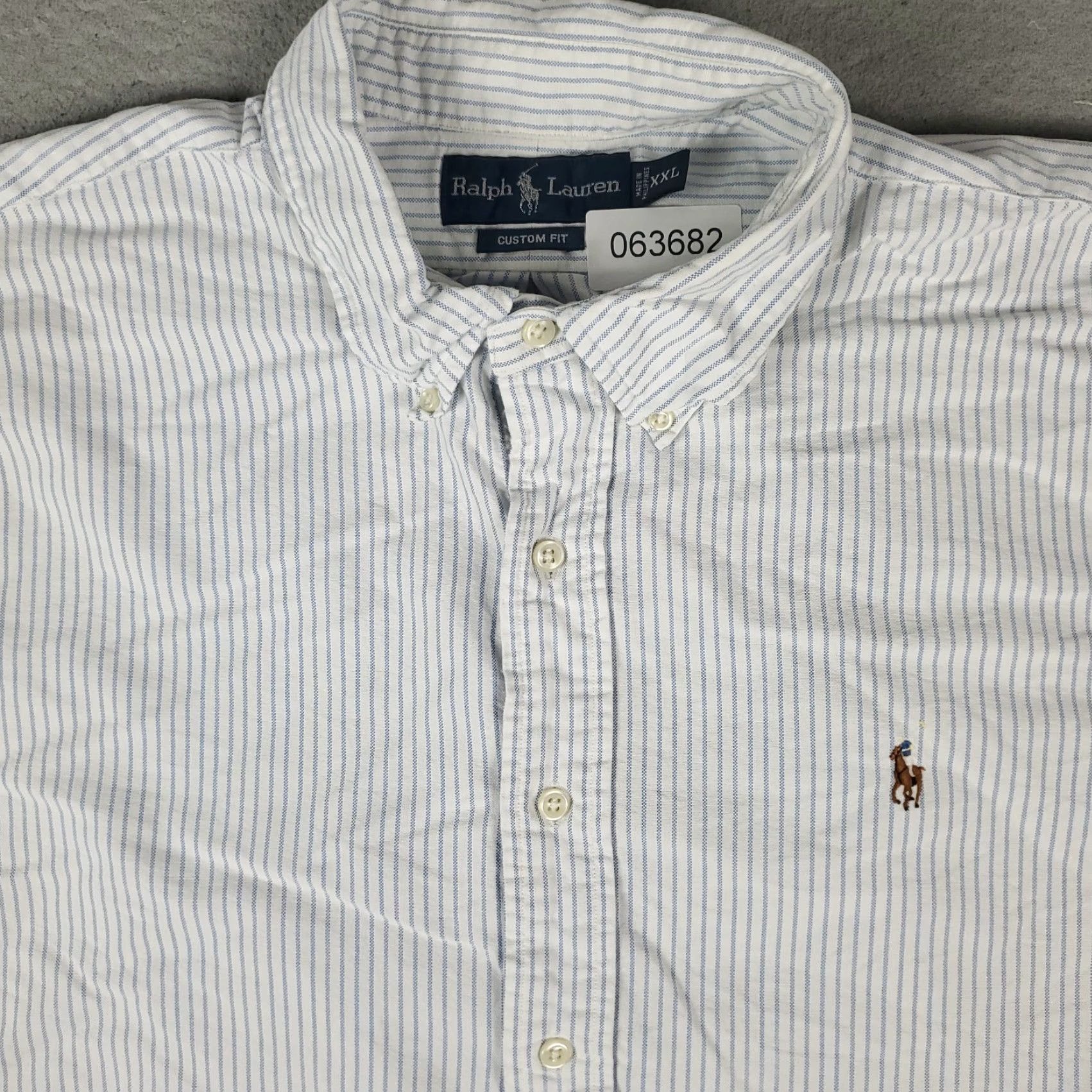 Ralph Lauren Ralph Lauren Button-Up Shirt Mens 2XL Blue Striped Classic Fit Long Sleeve Size US XXL / EU 58 / 5 - 2 Thumbnail