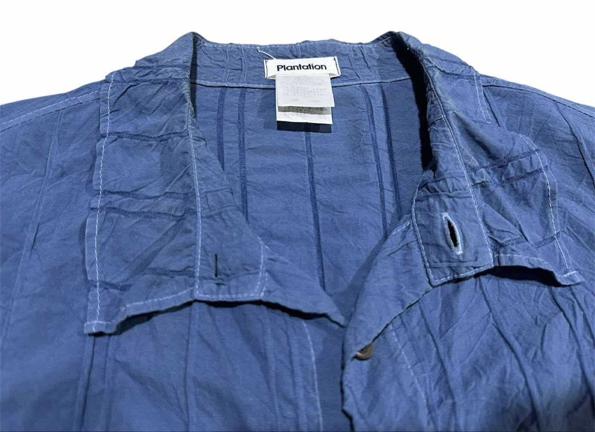 Issey Miyake 🔥Vintage Plantation Issey Miyake Wrinkled Striped Shirt Ls Size US M / EU 48-50 / 2 - 4 Thumbnail