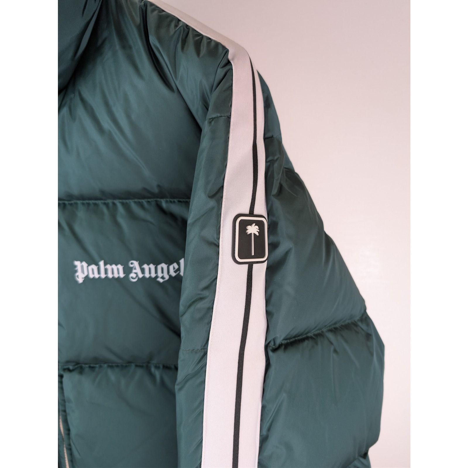 Palm Angels o1rshd1 Classic Track Down Jacket in Green / White Size US L / EU 52-54 / 3 - 7 Thumbnail