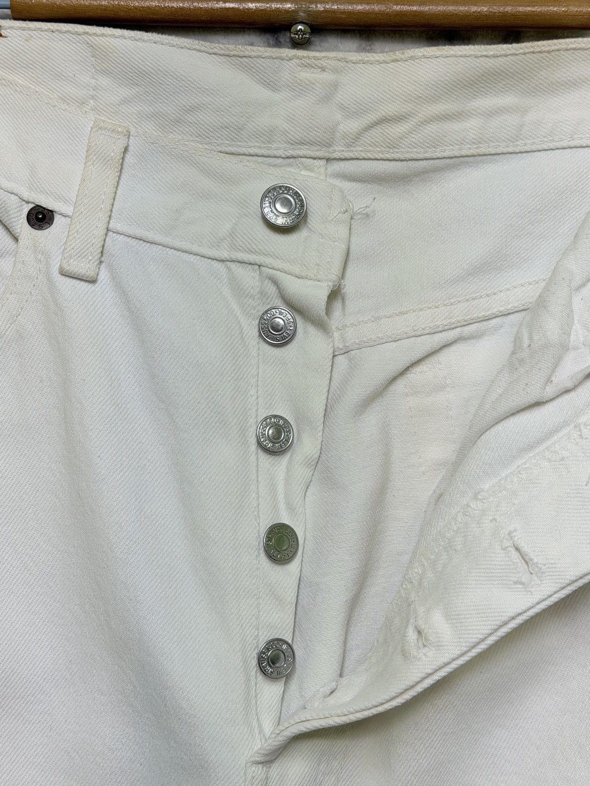 Levi's Vintage 80s LEVI'S 501 White Single R Denim Jeans Size US 30 / EU 46 - 8 Thumbnail