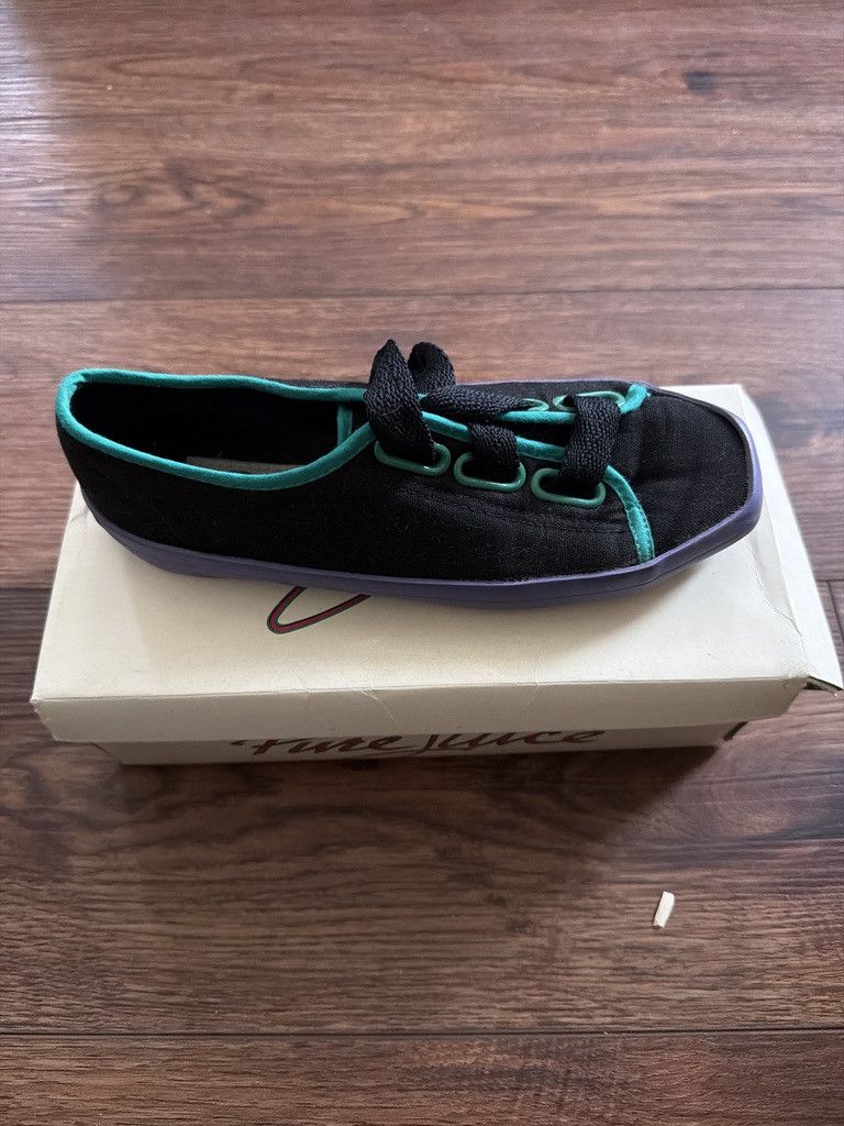 Vintage Pure Juice Black/Purple/Teal Canvas Sneakers 6.5M