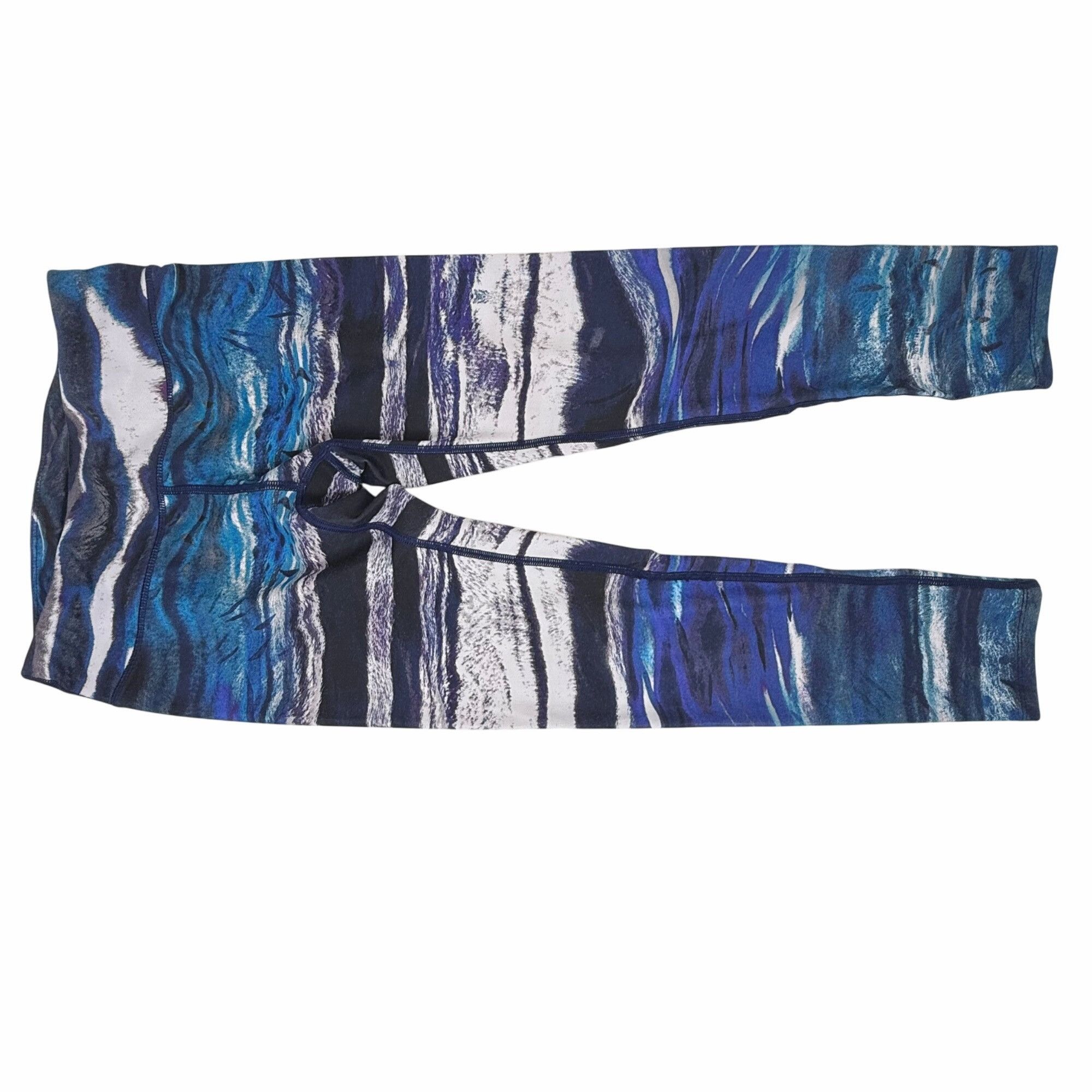 Other Apana Women's Athletic Leggings Blue Wave Pattern Size S Size 26" / US 2 / IT 38 - 3 Thumbnail