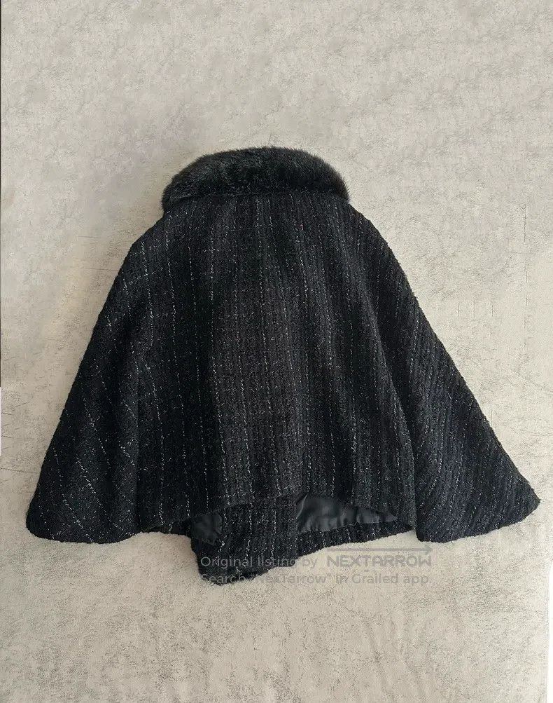 Junya Watanabe Junya Watanabe Faux Fur Trimmed Tweed Coat Size M / US 6-8 / IT 42-44 - 2 Thumbnail