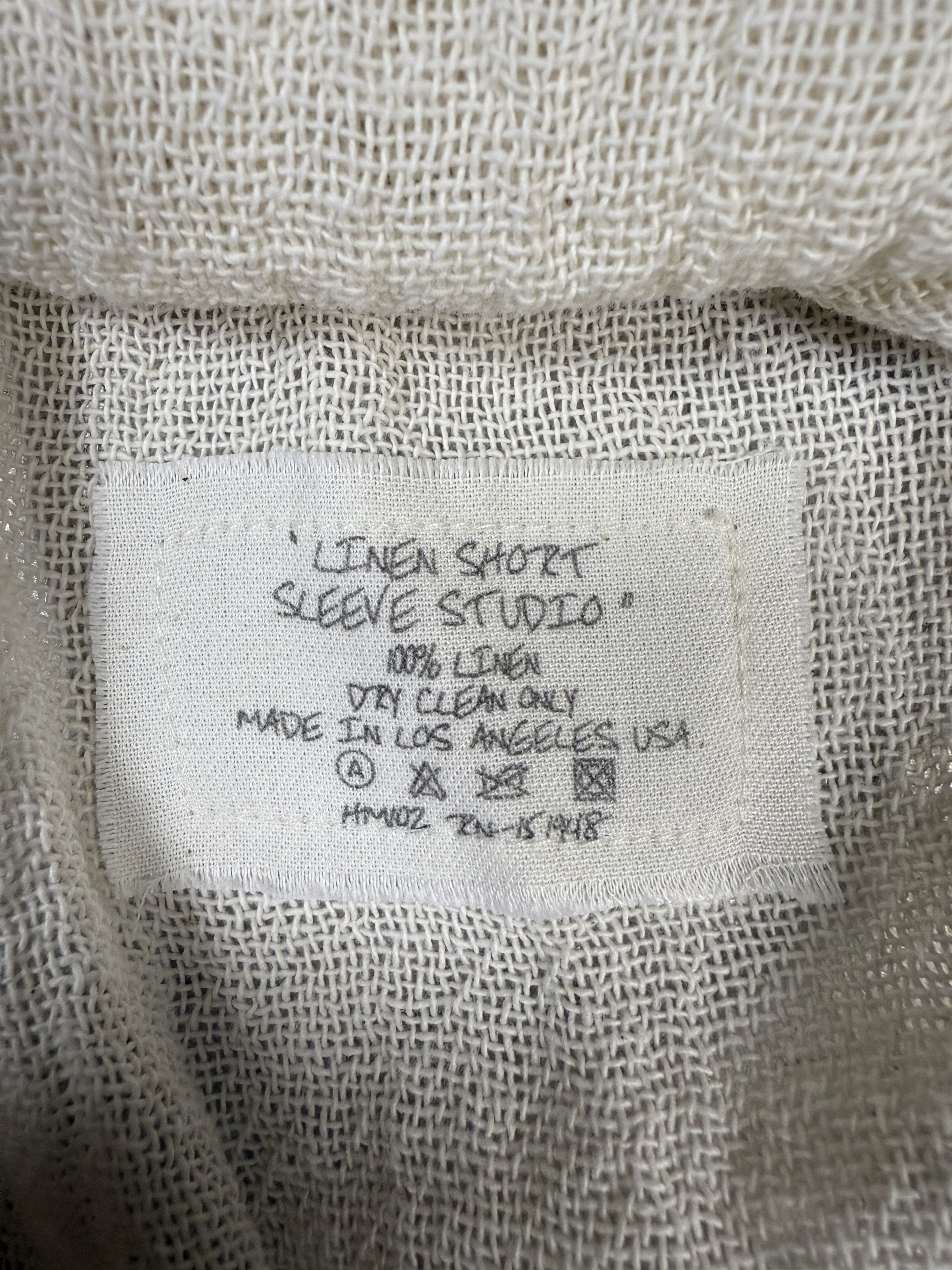Greg Lauren $750 Greg Lauren Ivory Mesh Short Sleeved Boxy Shirt Size US XXL / EU 58 / 5 - 7 Thumbnail