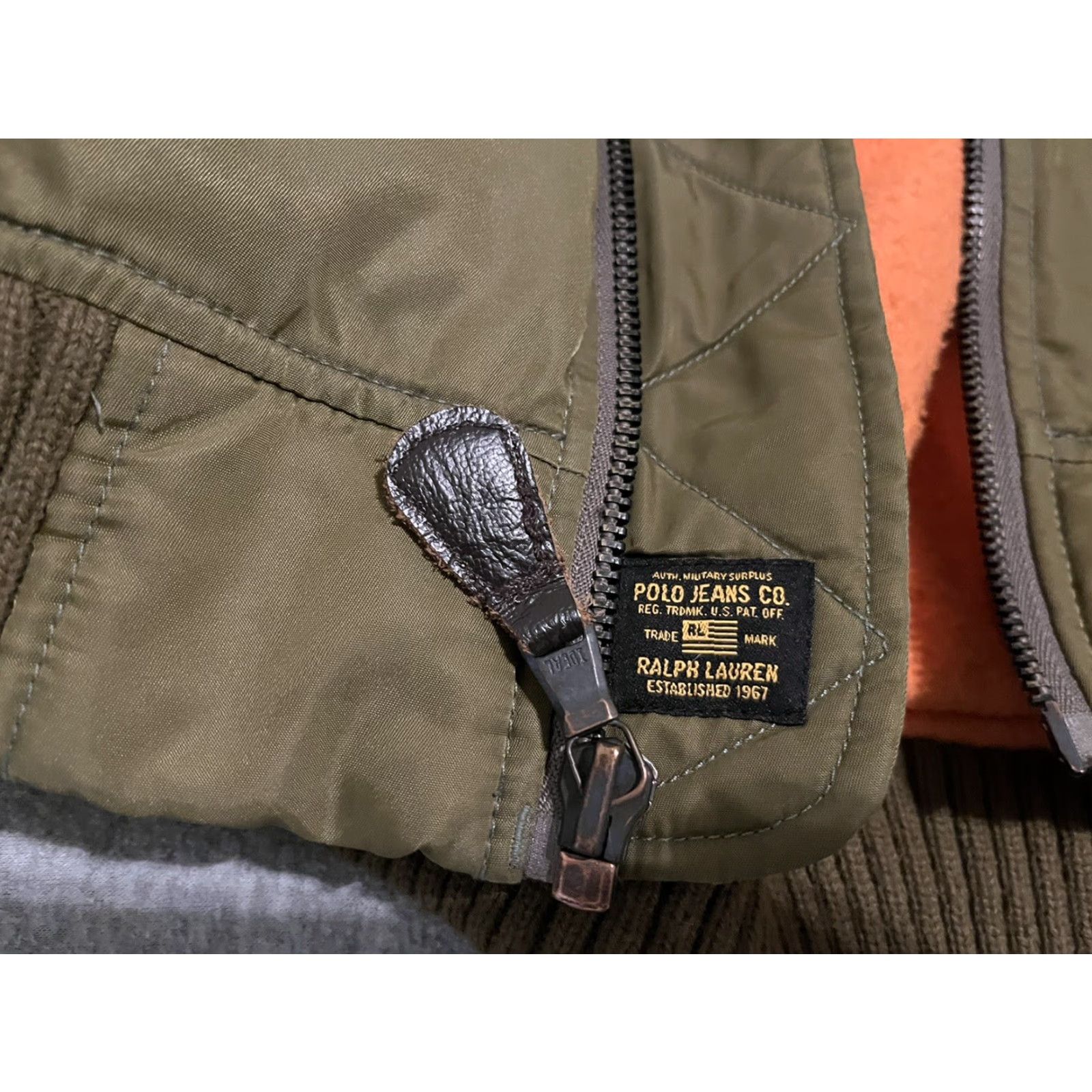 Ralph Lauren VINTAGE Ralph Lauren Polo Jeans Co. Military Surplus Army Green Bomber Jacket Coat XL Men Size US XL / EU 56 / 4 - 6 Thumbnail