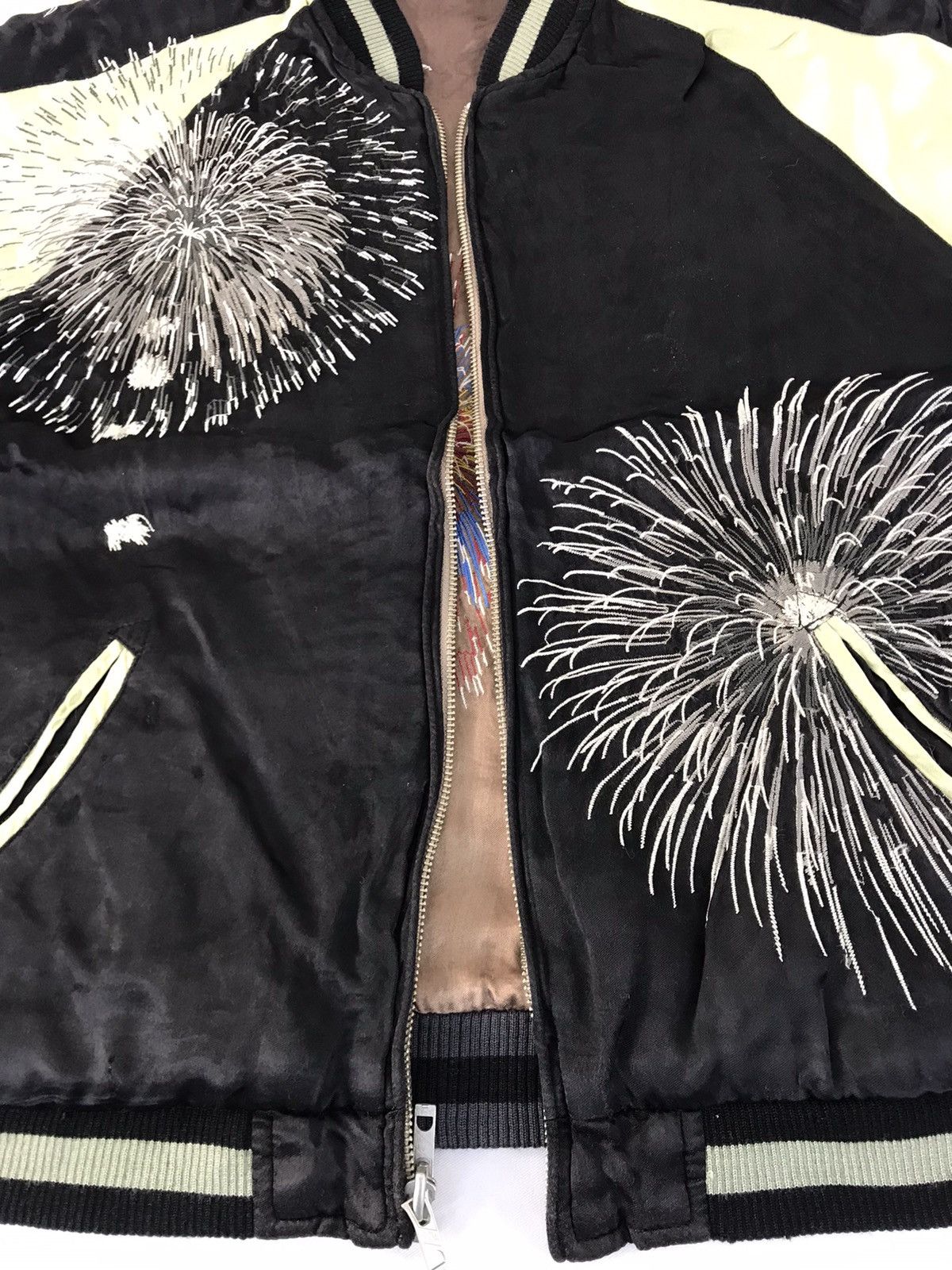 Japanese Brand Reversible Sukajan Souvenir Jacket Embroidery Fireworks Art Size US M / EU 48-50 / 2 - 6 Thumbnail