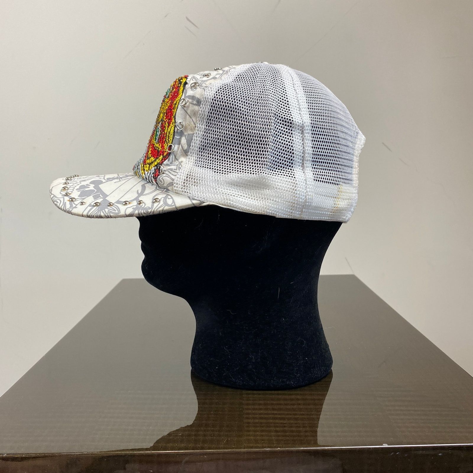 Other Y2K Style Rhinestone Embellished Tiger Mesh Trucker Snapback Size ONE SIZE - 5 Thumbnail