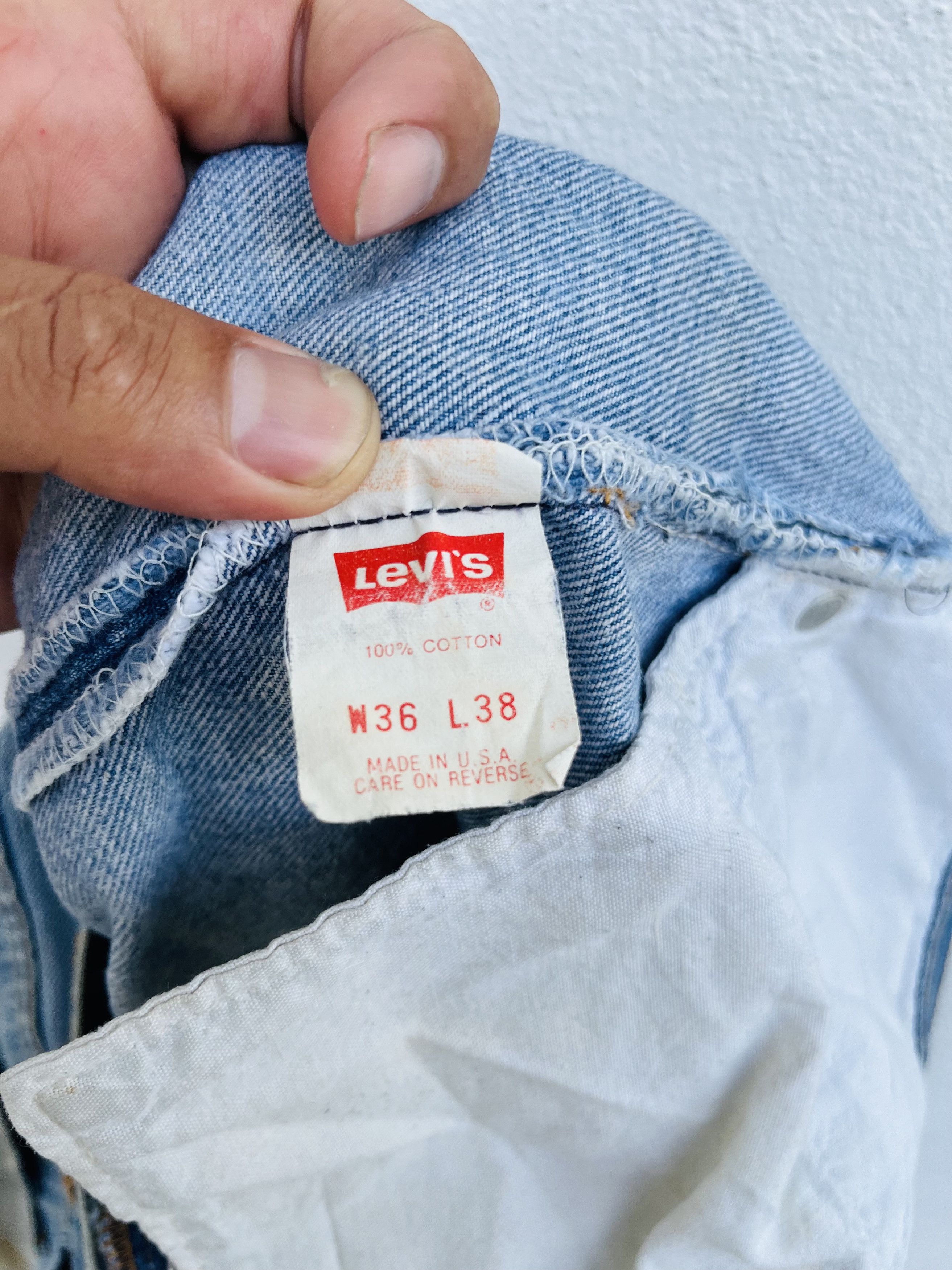 Levi's Vintage Clothing × Vintage Vintage 80s Levis Disressed Designed Fashion Style Size US 32 / EU 48 - 16 Thumbnail