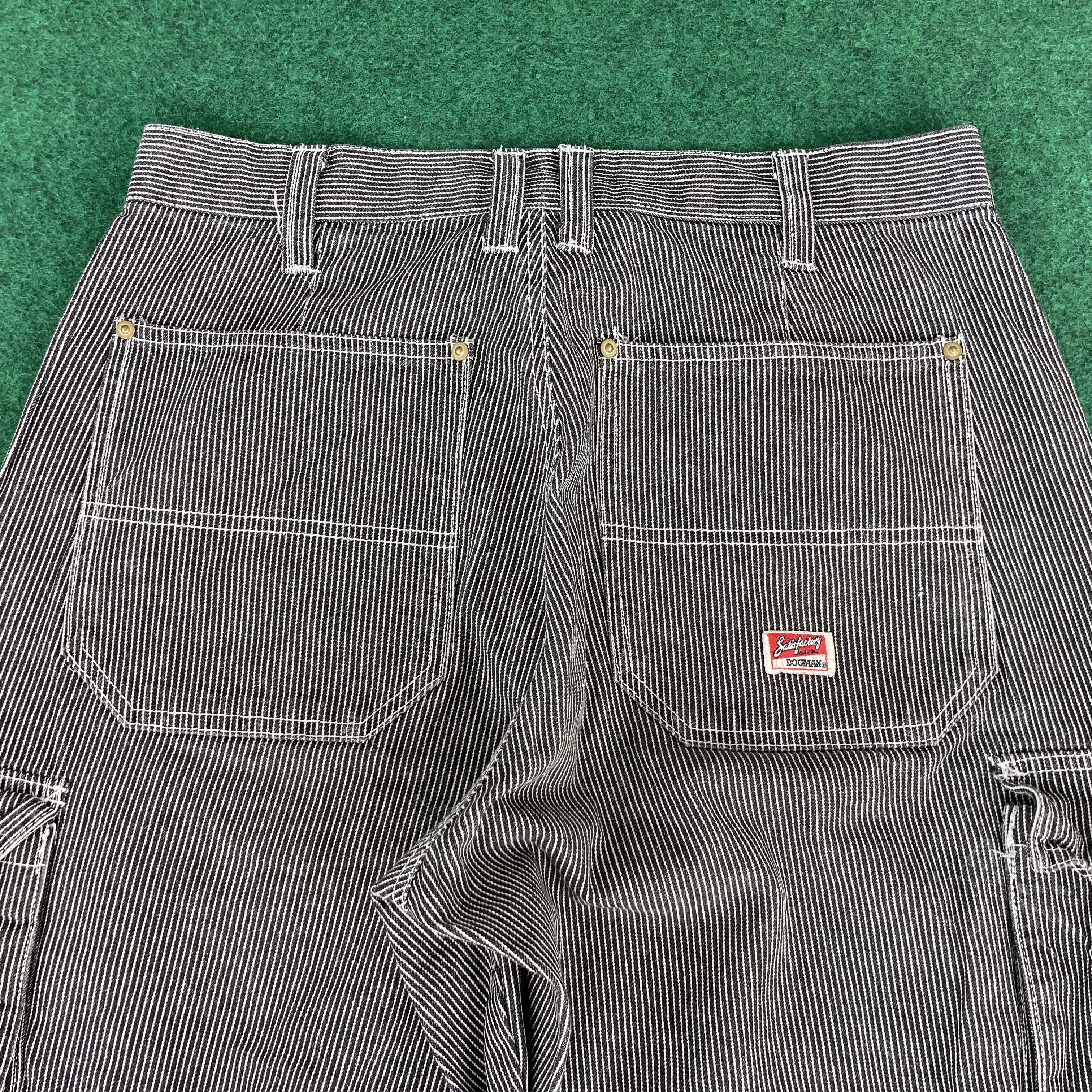 Japanese Brand Vtg Dogman Jeans Hickory Stripe Workwear Style Jeans Size US 30 / EU 46 - 12 Thumbnail