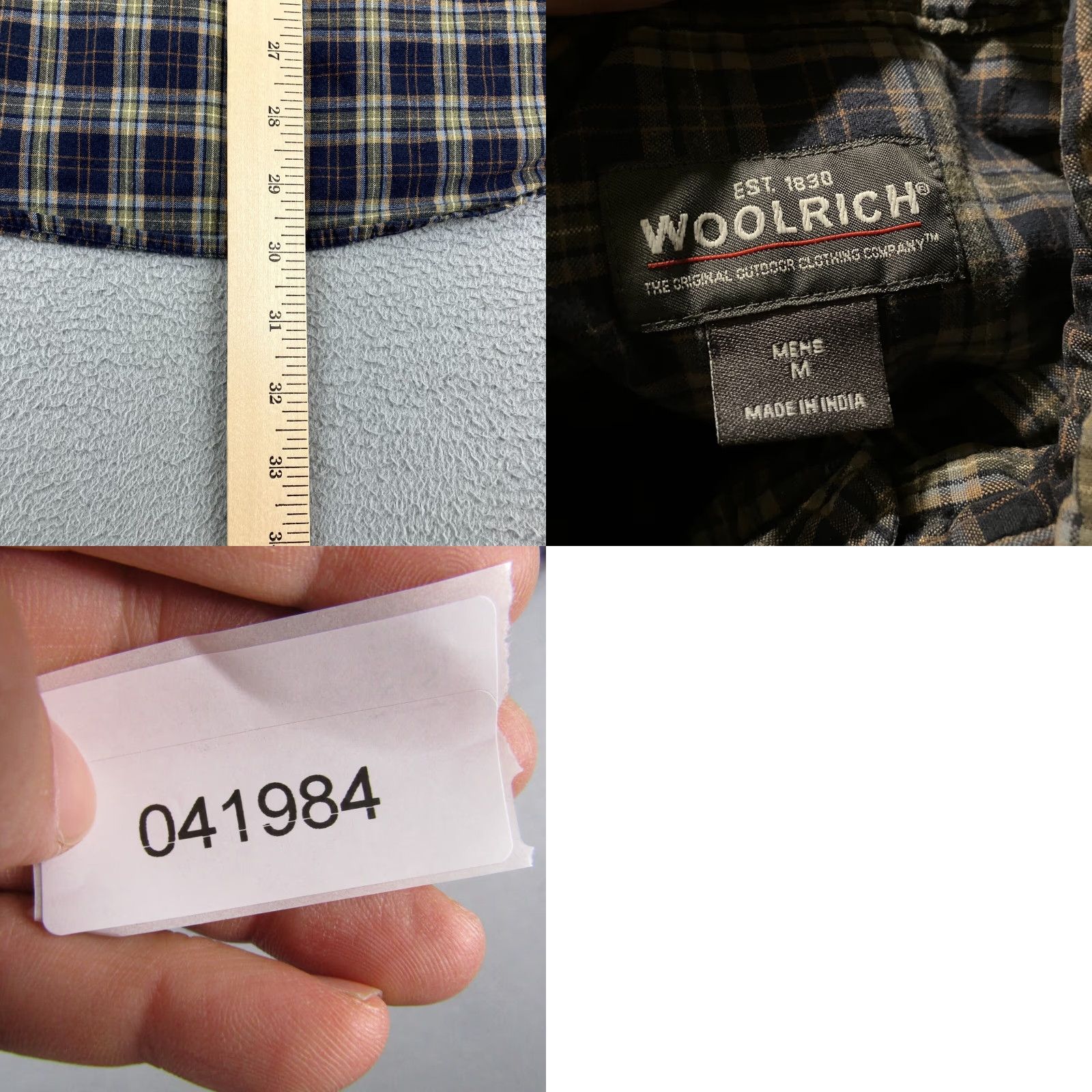 Vintage Woolrich Shirt Mens Medium Blue Green Tartan Plaid Button Up Twill Deep Navy Size US M / EU 48-50 / 2 - 8 Thumbnail