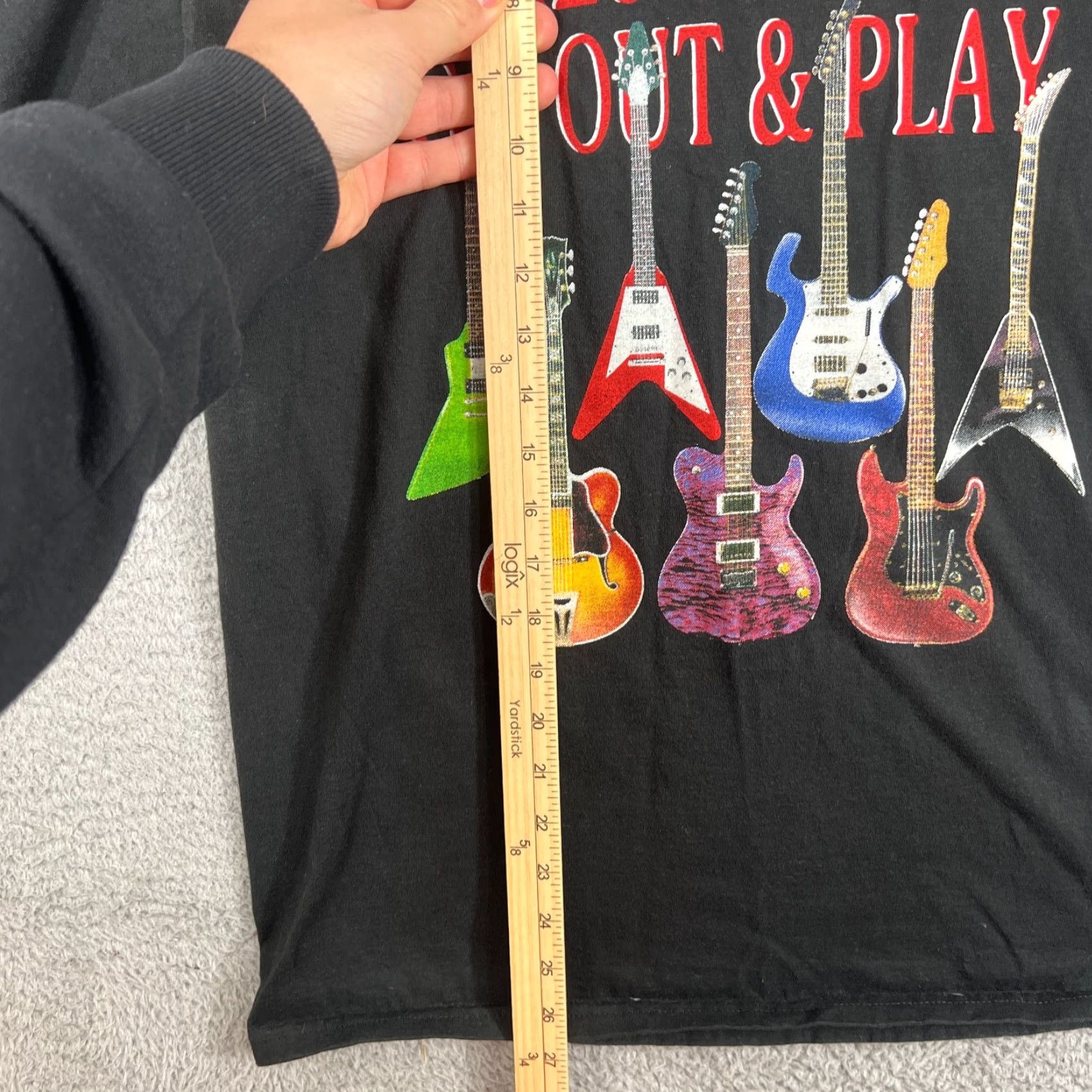 Lee VINTAGE Lee T-Shirt M Black Guitar 90s USA Music Short Sleeve Crew Neck Men Size M Size US M / EU 48-50 / 2 - 5 Thumbnail
