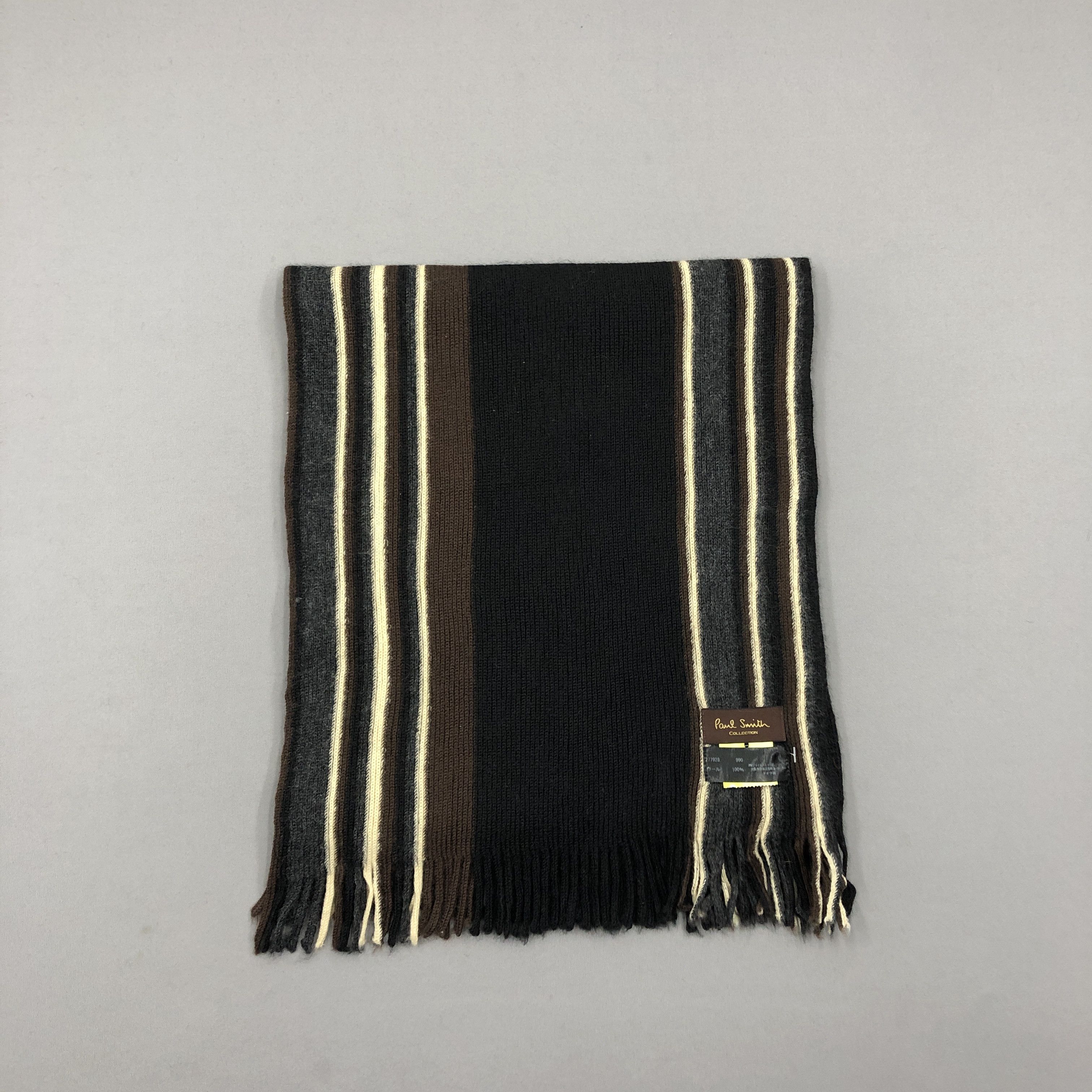 Paul Smith Vintage Paul Smith Scarf Muffler Wool Ribbed Knit Scarves Size ONE SIZE - 2 Thumbnail