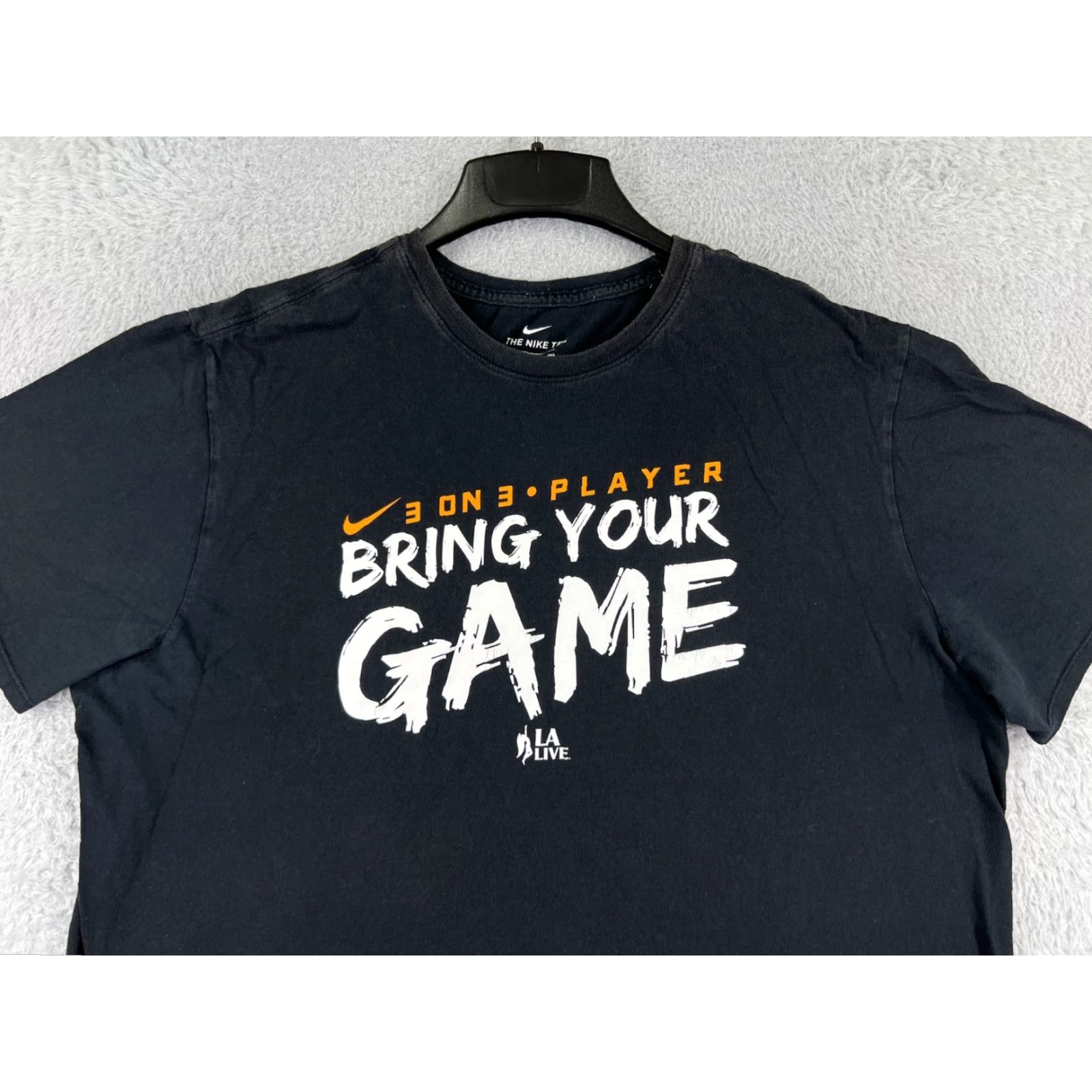 Nike Nike Shirt Mens 2XL Black Jersey Cotton Logo 3 On 3 Basketball 2019 Bring Your Game T‑Shirt Size US XXL / EU 58 / 5 - 5 Thumbnail