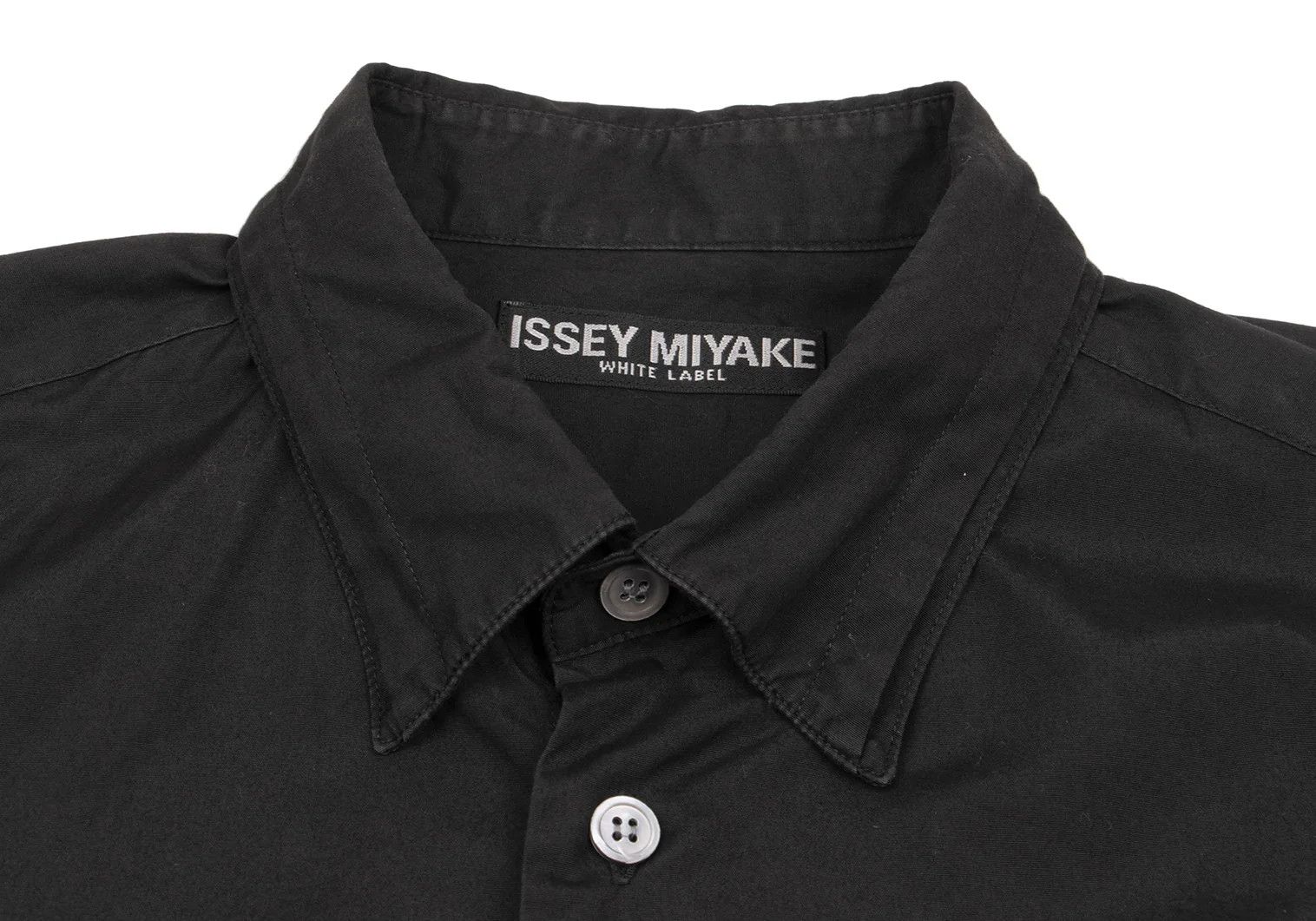 Issey Miyake Cotton Layered Color Button-Down Shirt in Black Size US S / EU 44-46 / 1 - 5 Thumbnail