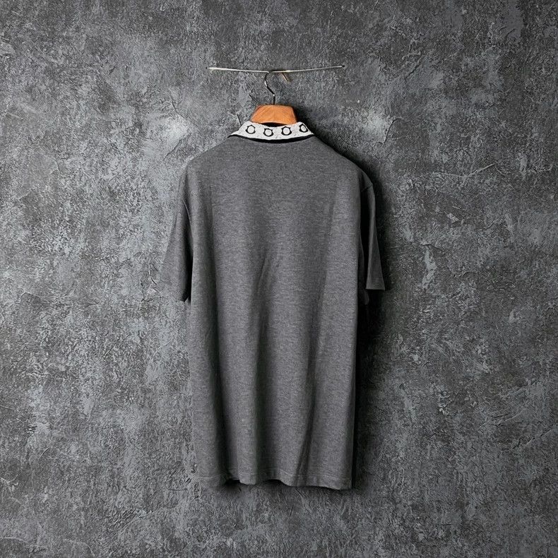 Versace Versace Gray cotton short-sleeved polo shirt Size US XL / EU 56 / 4 - 2 Thumbnail