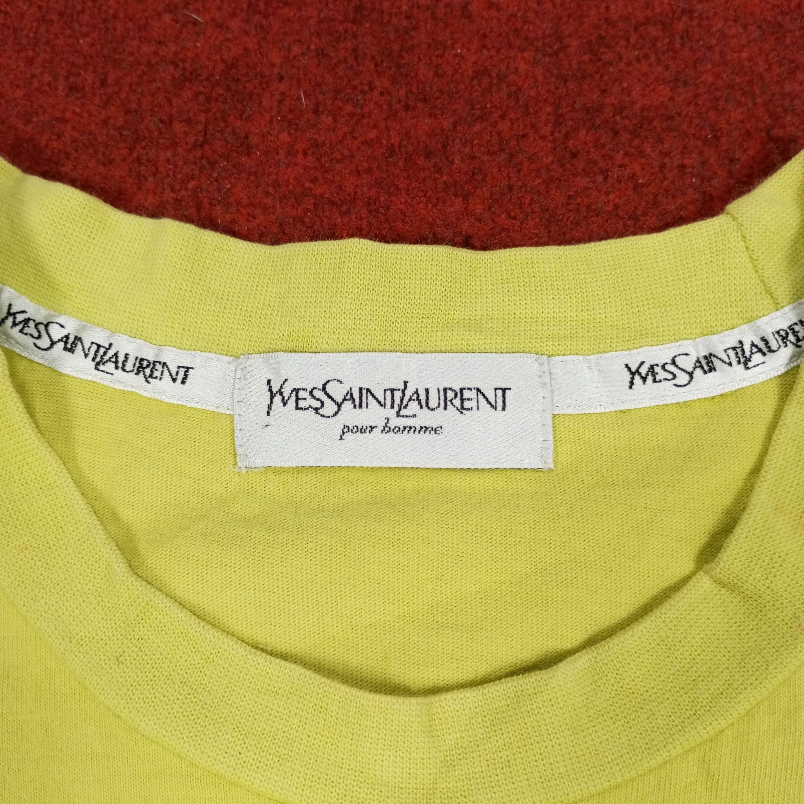 Vintage × Yves Saint Laurent Yves Saint Laurent Fashion Brand Spellout Design Tshirt Size US M / EU 48-50 / 2 - 6 Thumbnail
