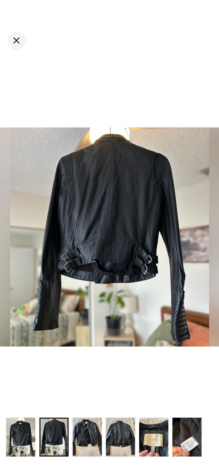 Iro (NWOT) Lamb skin IRO Leather Moto Jacket Size M / US 6-8 / IT 42-44 - 2 Thumbnail