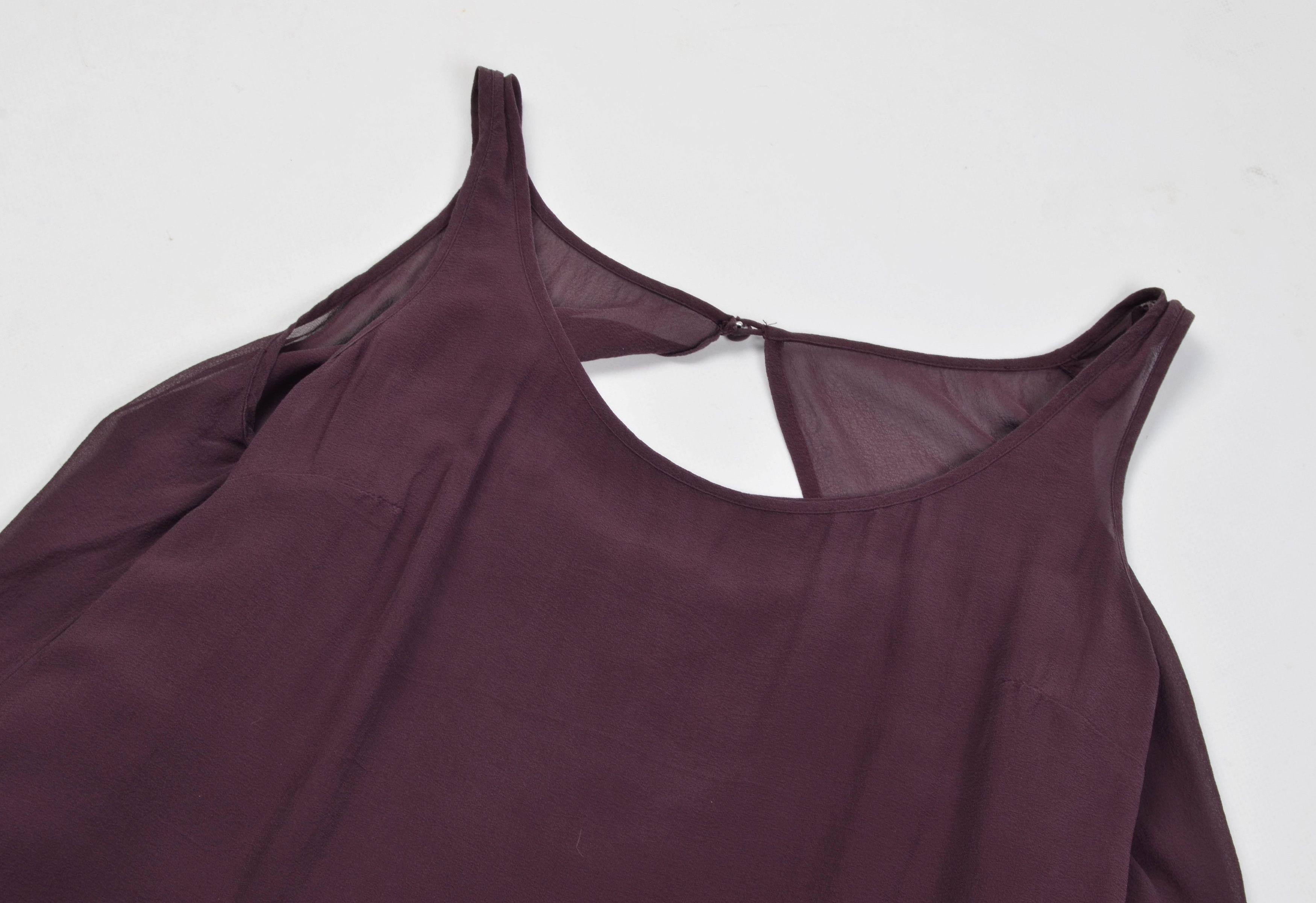 Designer × H&M × Karl Lagerfeld Karl Lagerfeld For H&M Burgundy Silk Flared Mini Dress Size M / US 6-8 / IT 42-44 - 5 Thumbnail