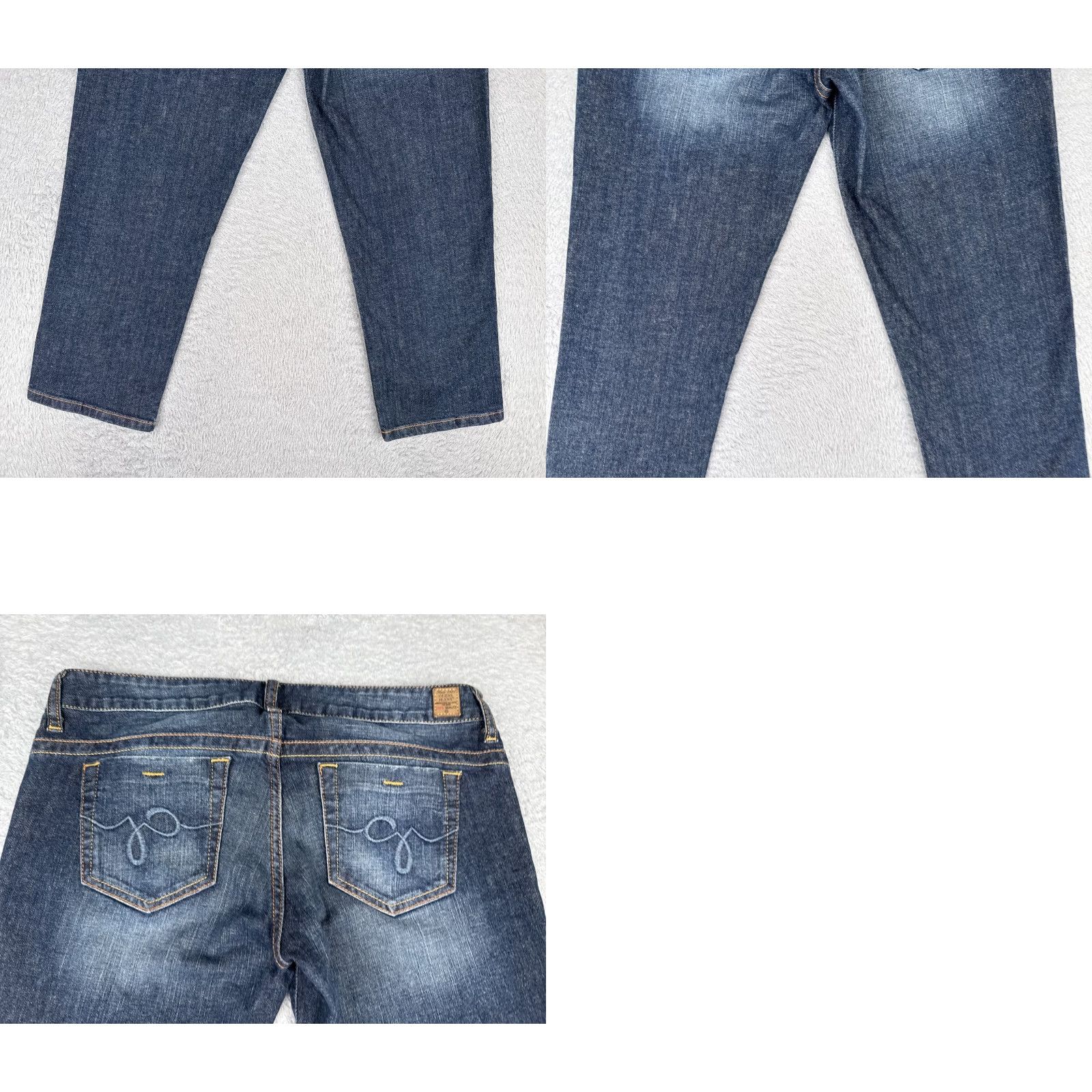 Guess GUESS Jeans Women 29 Blue Denim Capri Crop Low Rise Dark Cotton Blend 32x22 Jeans Size 29" - 10 Thumbnail
