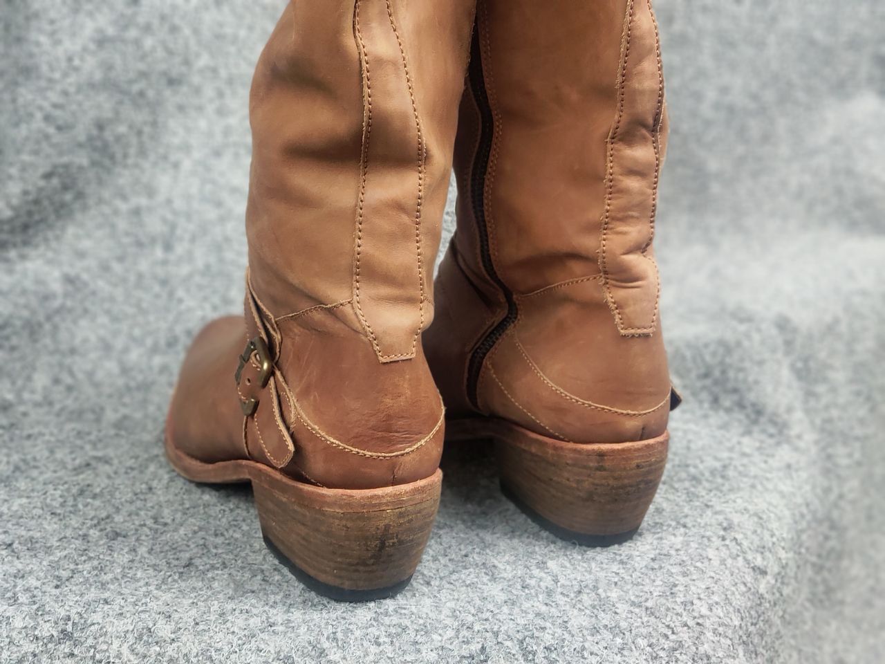 Sancho Boots Sancho Boots 9204 brown leather knee high zip Shoes Vintage Size US 10 / IT 40 - 10 Thumbnail