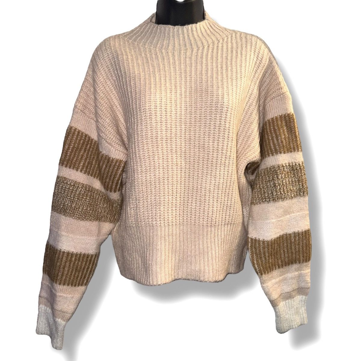 Topshop TopShop beige and tan slouchy striped sweater Size M / US 6-8 / IT 42-44 - 5 Thumbnail
