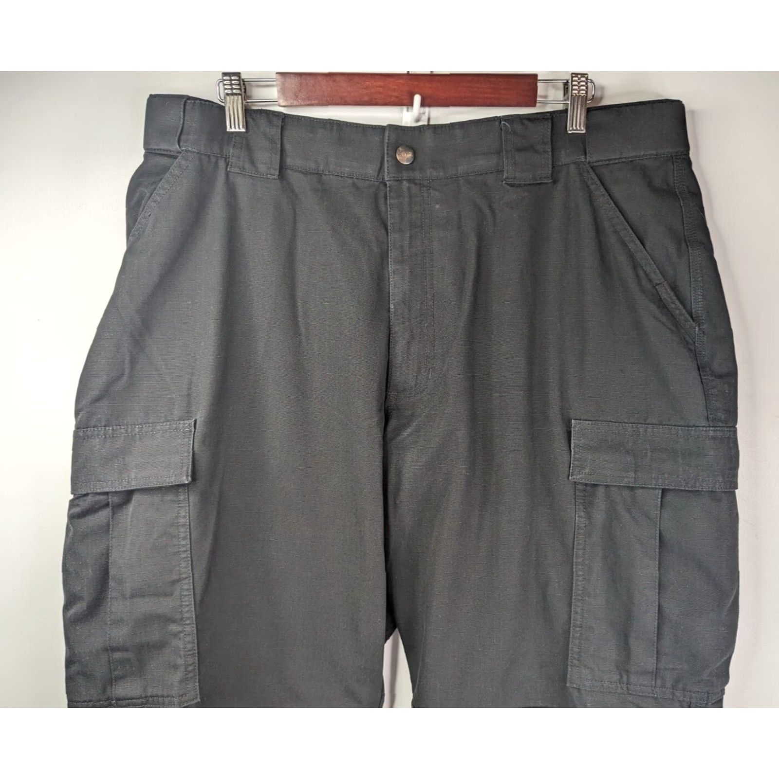 Vintage 5.11 Tactical Men's TDU Adjustable Work Ripstop Pants 74003 Black XL Long Cargo Straight Inseam 34 Mens Size US 36 / EU 52 - 2 Thumbnail