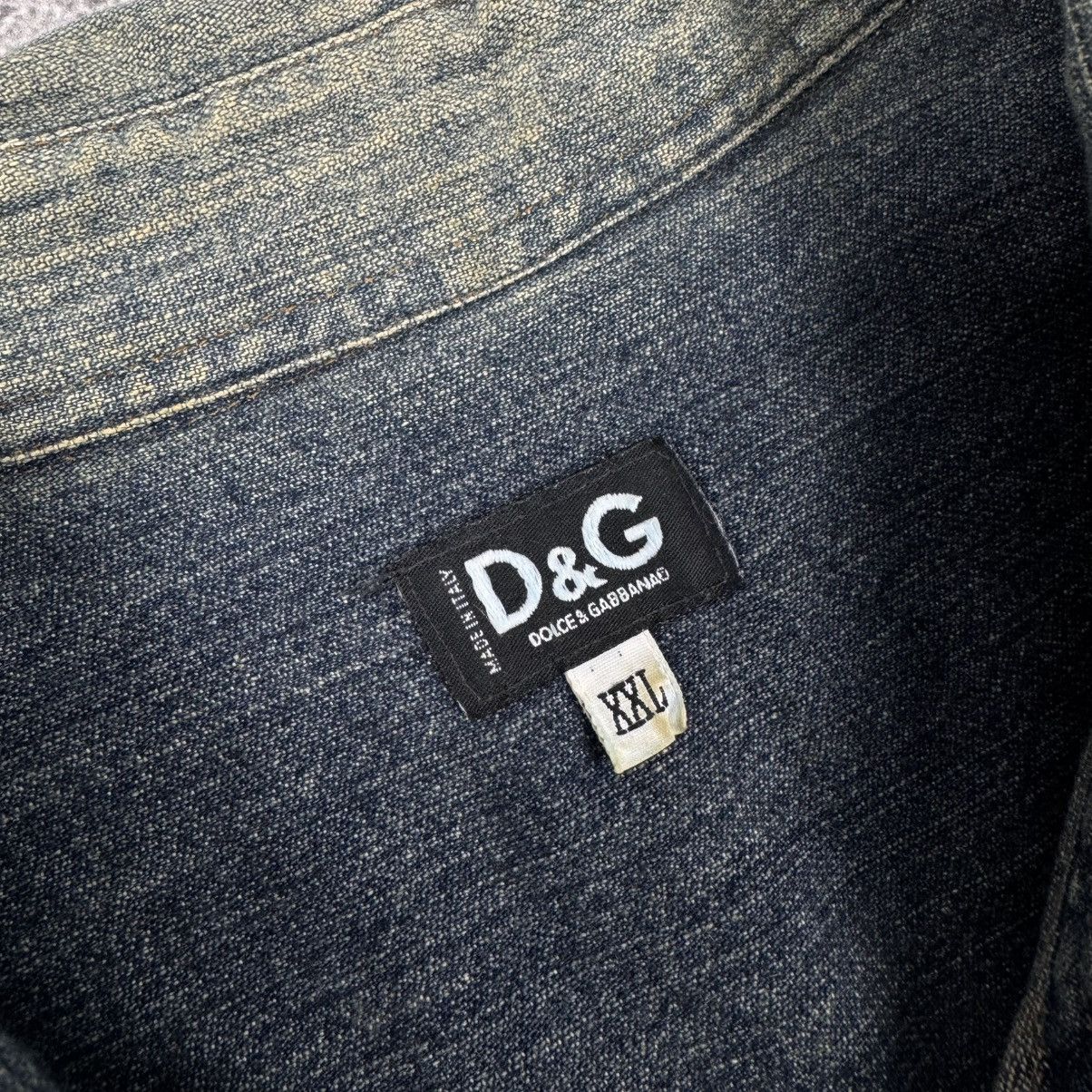 Dolce & Gabbana × Vintage Vintage Dolce & Gabbana Distressed Denim Shirt Vest Size US M / EU 48-50 / 2 - 13 Thumbnail