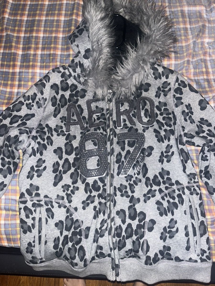 Aeropostale Aeropostale Cheetah print Fur lined hoodie Size US M / EU 48-50 / 2 - 1 Thumbnail