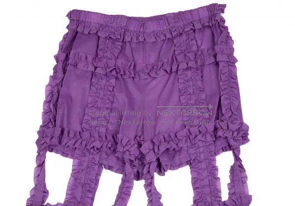 Comme des Garcons Comme des Garcons size S Purple Retro Lace Design Pants Size 23" - 3 Thumbnail