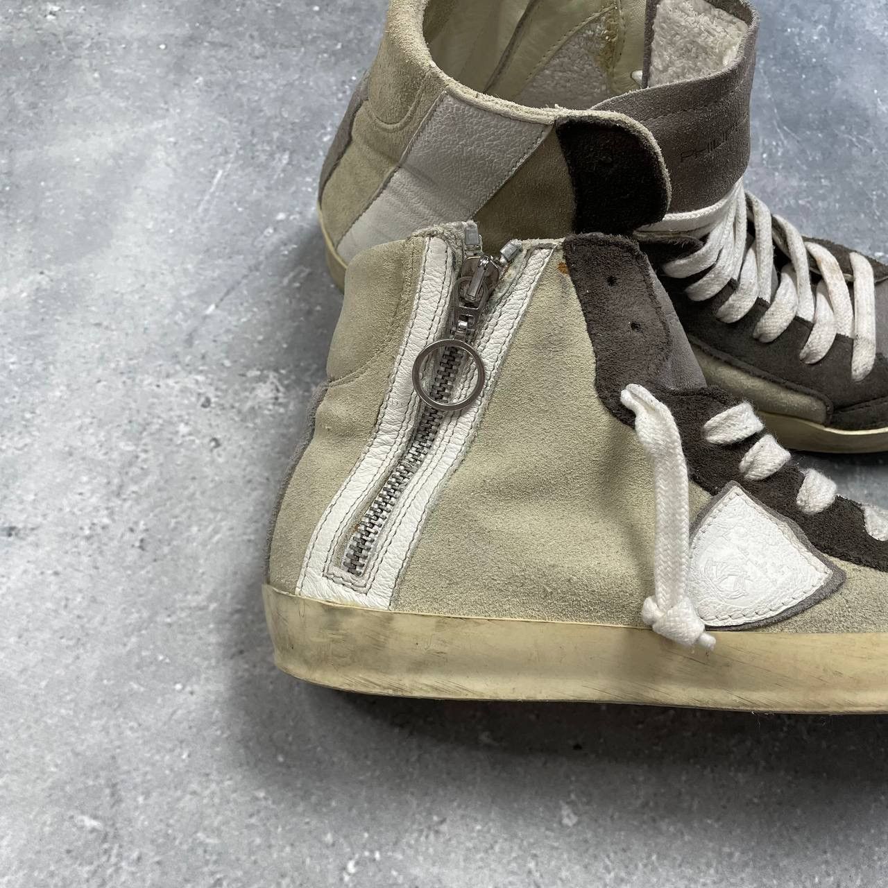 Philippe Model Philippe Model Hi Top Suede Sneakers Women’s Beige/ Gray 38 Size US 8 / IT 38 - 3 Thumbnail