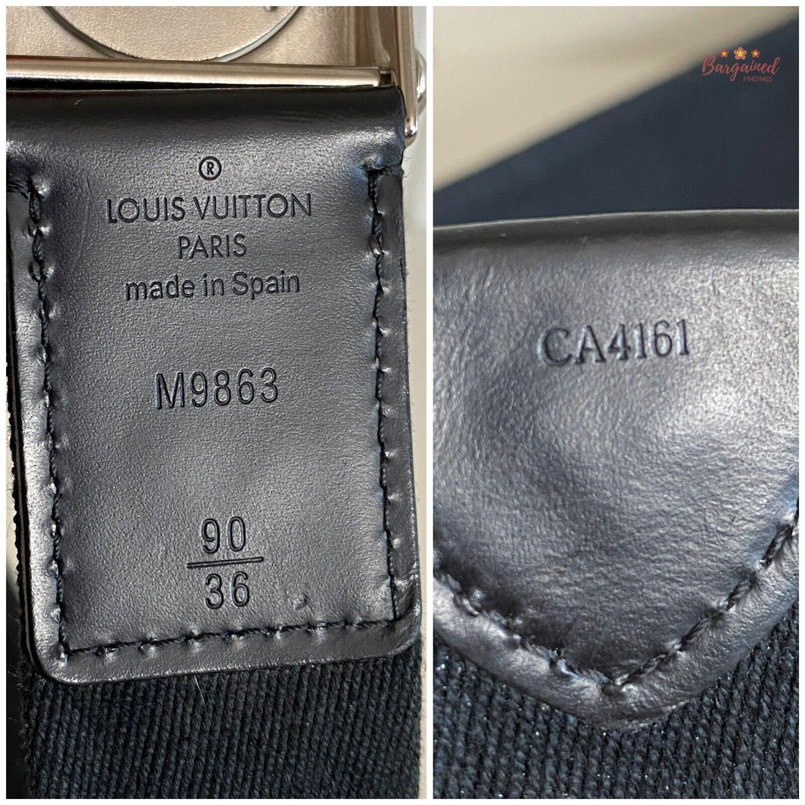 Louis Vuitton Louis Vuitton Black Monogram Fabric Fortune Sangle Belt Size 32 - 8 Thumbnail