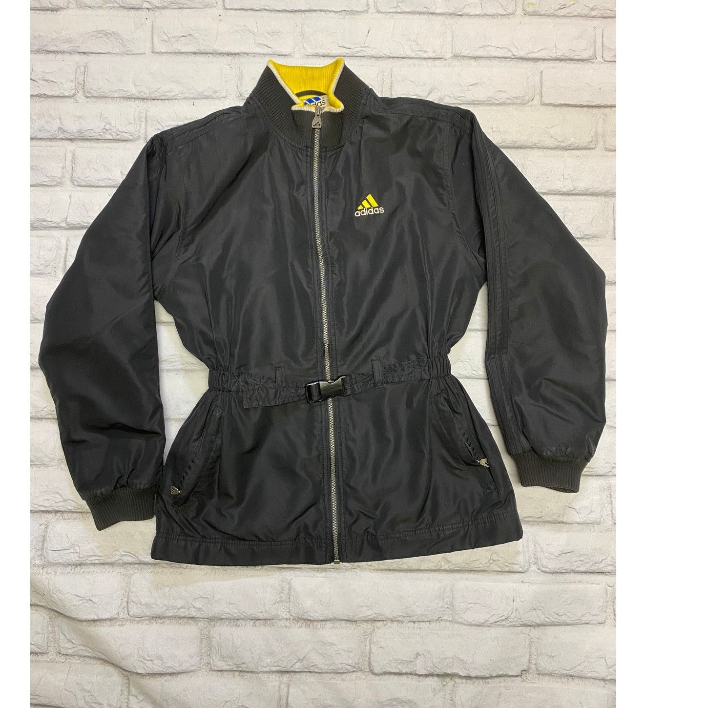 Adidas Vintage 90s Adidas Windbreaker with fleece Black Small Size S / US 4 / IT 40 - 3 Thumbnail