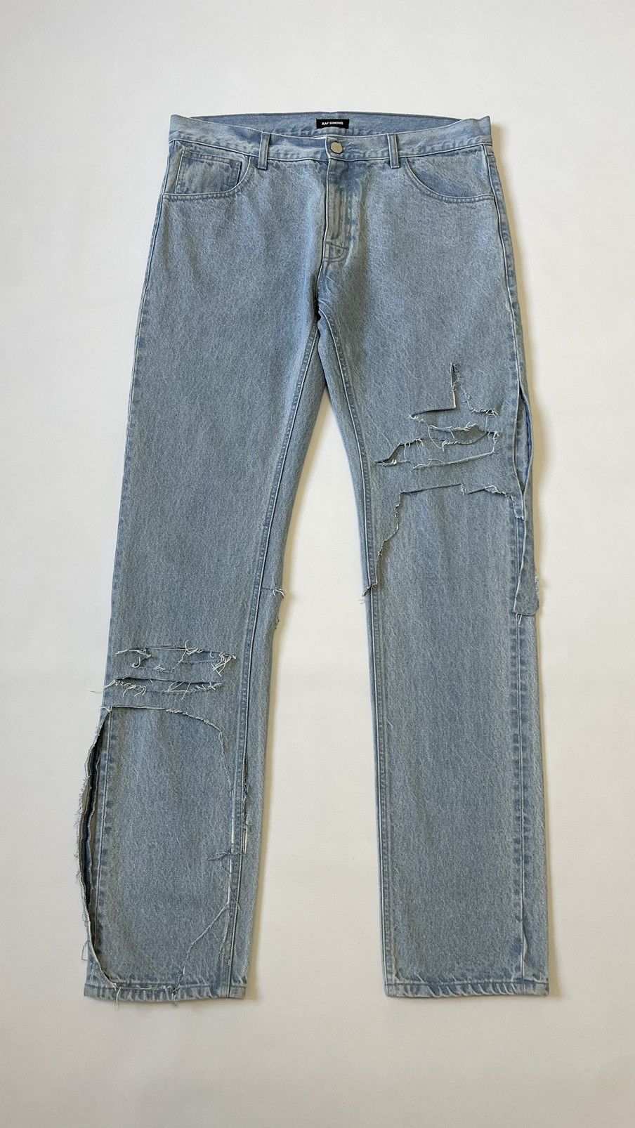Raf Simons S/S 20 Destroyed Double Layer Jeans Size US 34 / EU 50 - 21 Thumbnail