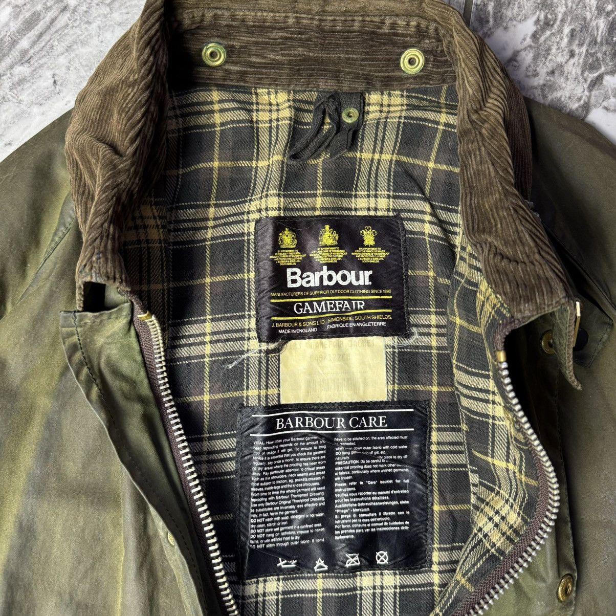 Barbour × Vintage Barbour waxed jacket vintage Size US XL / EU 56 / 4 - 3 Thumbnail