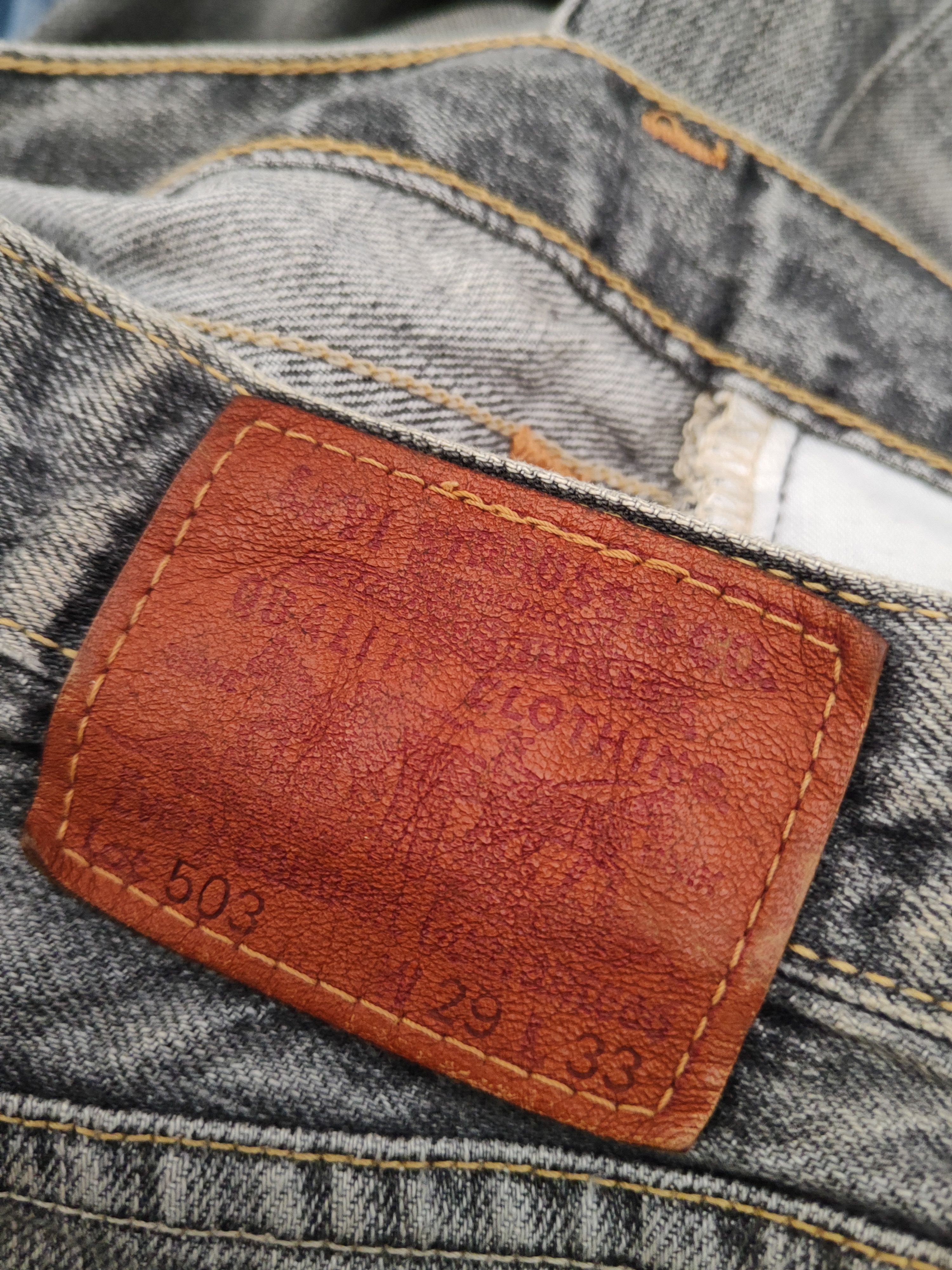 Levi's 503 Levi's Black Faded Distressed Ripped Jeans #W1391 Size US 29 - 16 Thumbnail