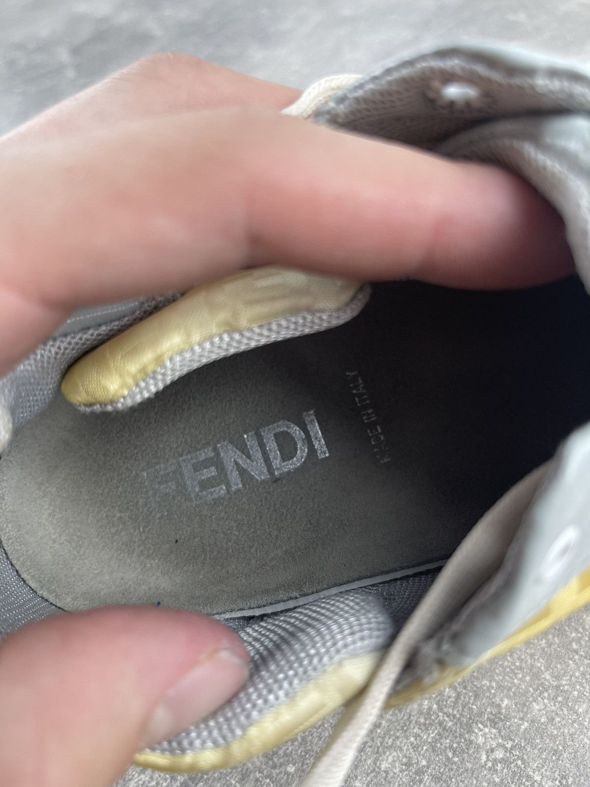Fendi × Vintage Fendi Archives Vintage 90s Leather Monogrammed Sneakers Size US 7.5 / IT 37.5 - 9 Thumbnail