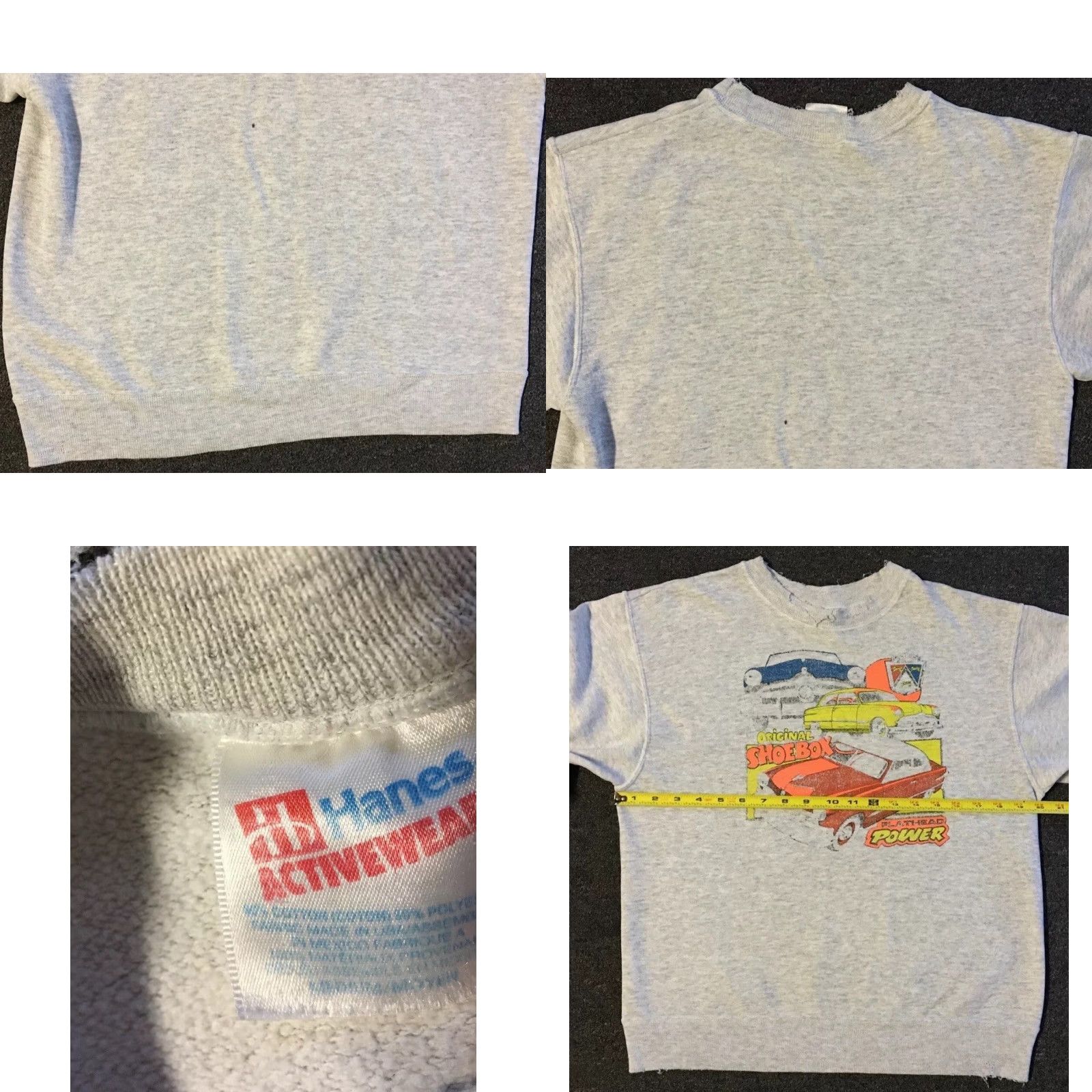 NASCAR Vtg 90s Ford Flathead Power Faded Distressed Sweatshirt XS Racing Car Biker Grunge Hoodie Men Gray XS NASCAR Size US XS / EU 42 / 0 - 10 Thumbnail