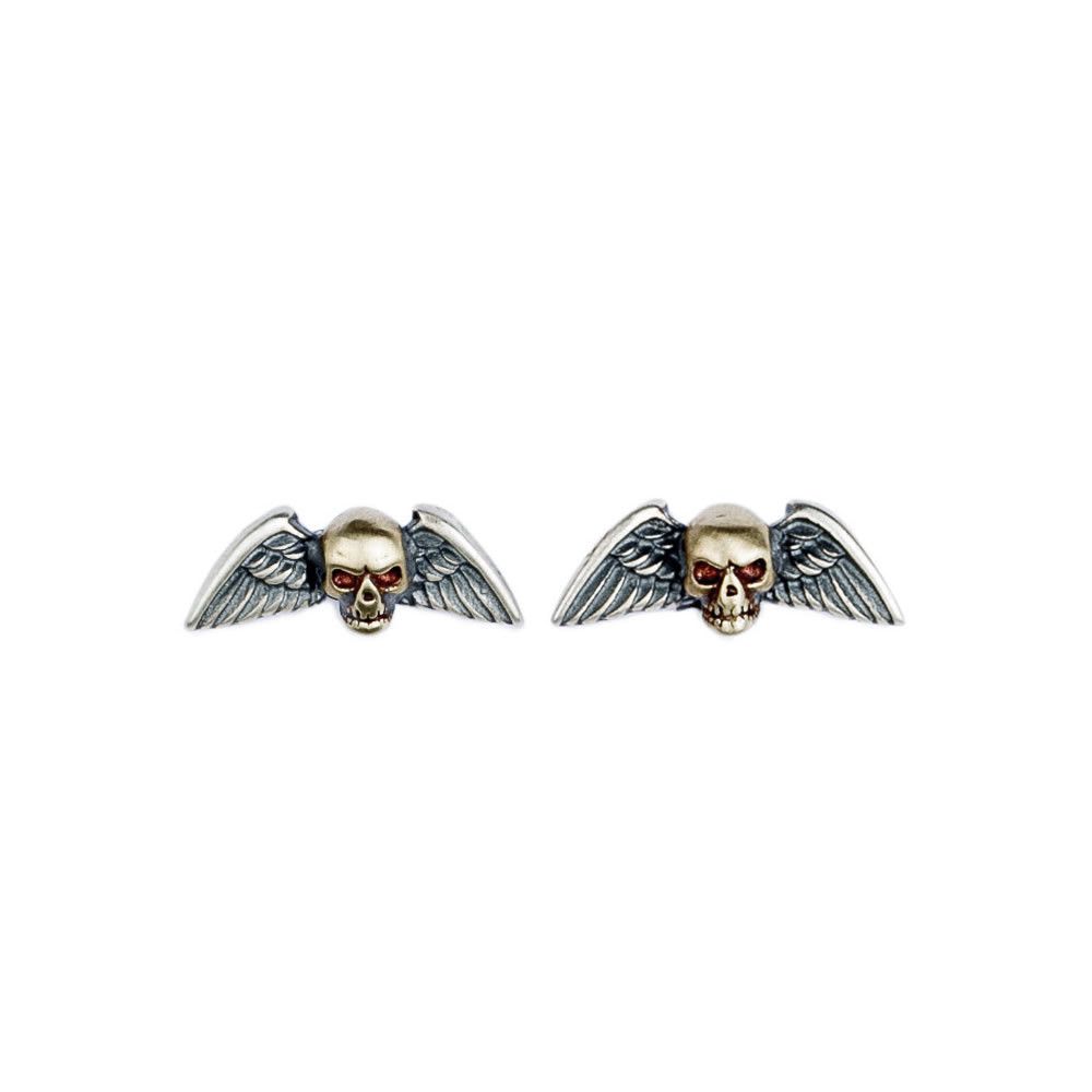Jewelry Skull Modern Earrings One Pairs Chrome Jewelry Size ONE SIZE - 5 Thumbnail