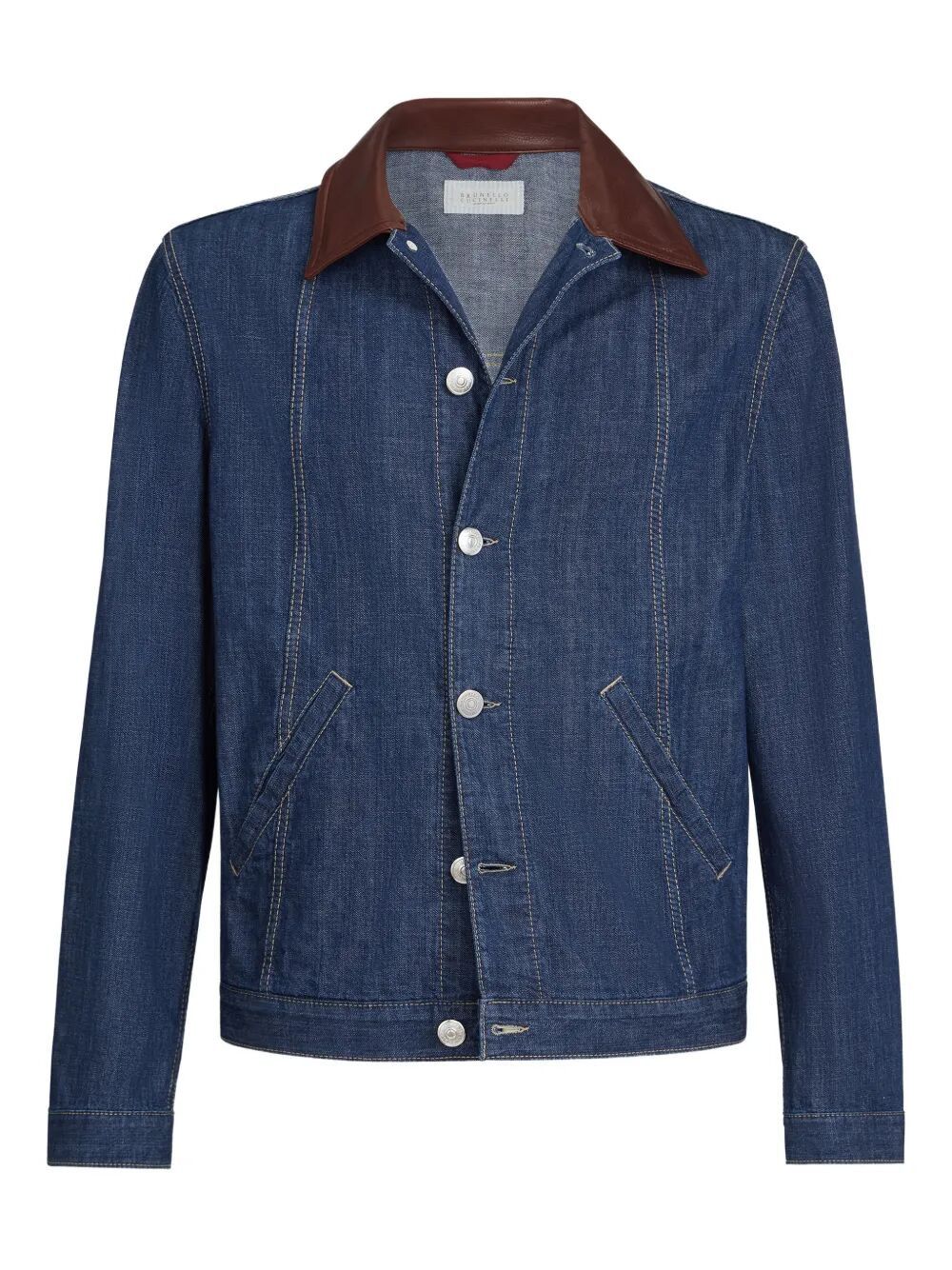 Brunello Cucinelli VINTAGE DENIM BOMBER JACKET Size US XL / EU 56 / 4 - 1 Thumbnail