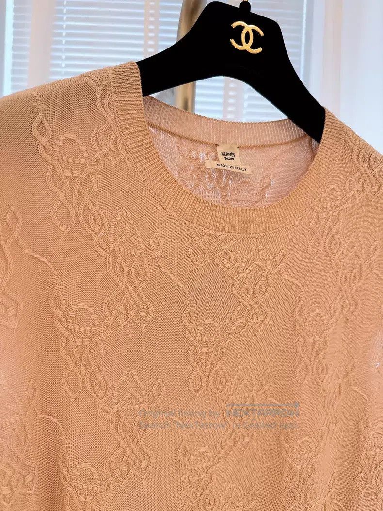Hermes Hermes Pink jacquard velvet knitted dress Size XS / US 0-2 / IT 36-38 - 2 Thumbnail