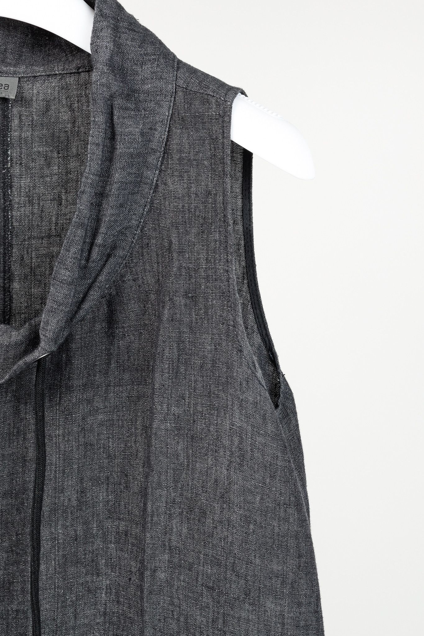 Other Crea Concept Drawstring Collar & Hem Linen Sleeveless Dress Size L / US 10 / IT 46 - 6 Thumbnail
