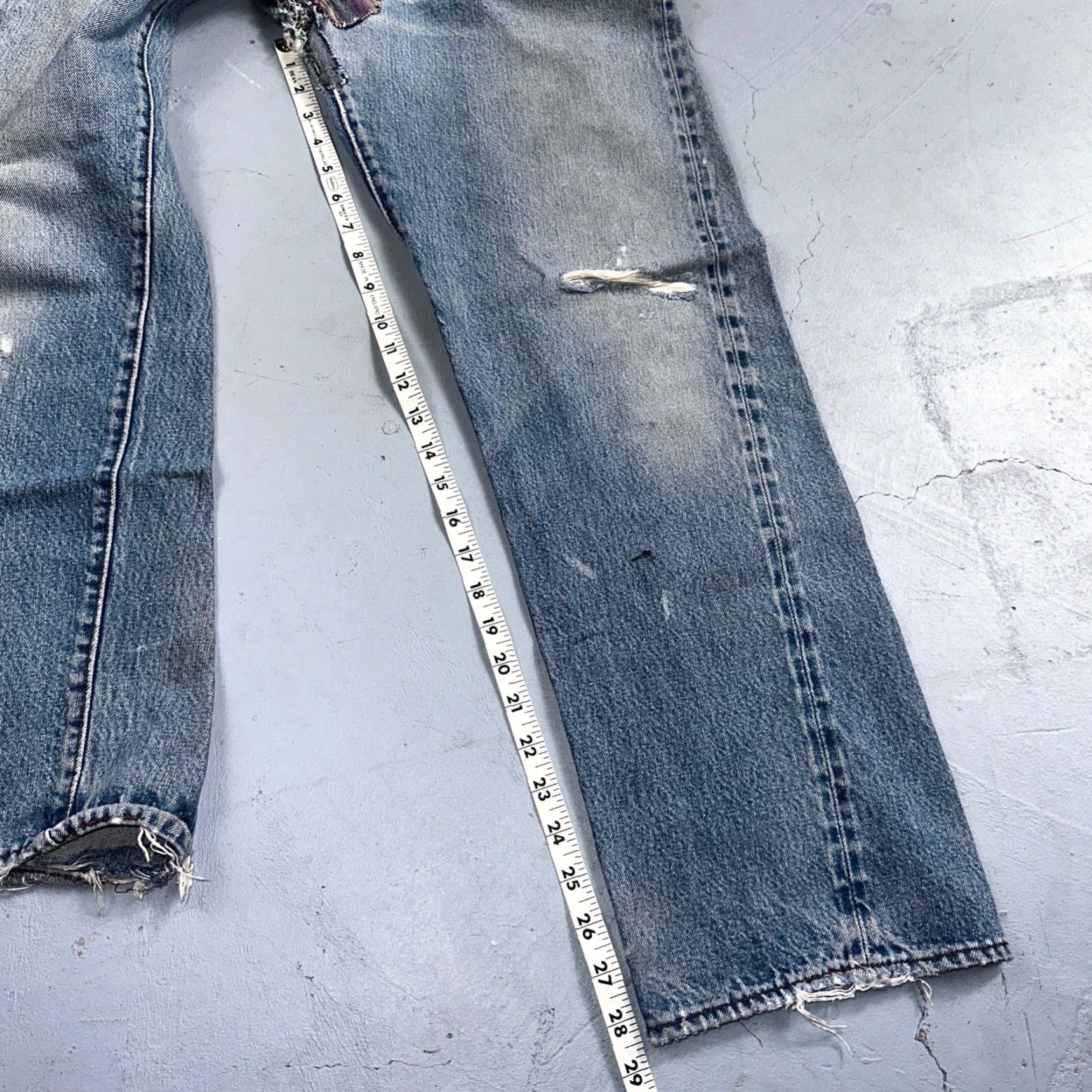 Levi's VINTAGE Levi's 501 Jeans 29 Light Blue 80s Redline Selvedge USA Men Size US 29 - 6 Thumbnail