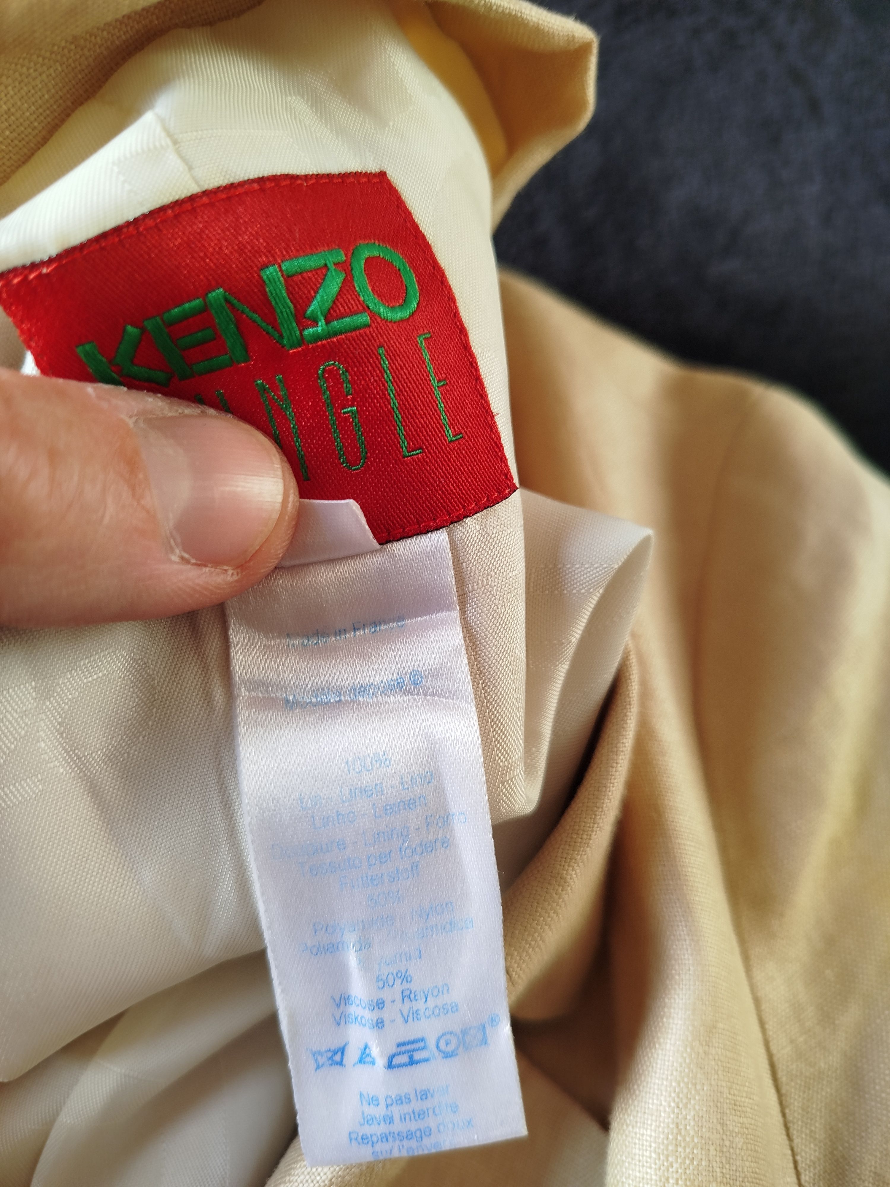 Kenzo KENZO JUNGLE Linen jacket with embroidered motifs Size 36 Size XS / US 0-2 / IT 36-38 - 5 Thumbnail