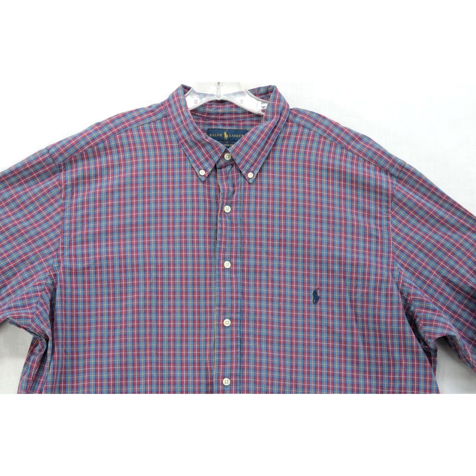 Ralph Lauren Ralph Lauren Shirt Mens 2XLT Multicolor Plaid Long Sleeve Button-Down Casual Size US XXL / EU 58 / 5 - 2 Thumbnail