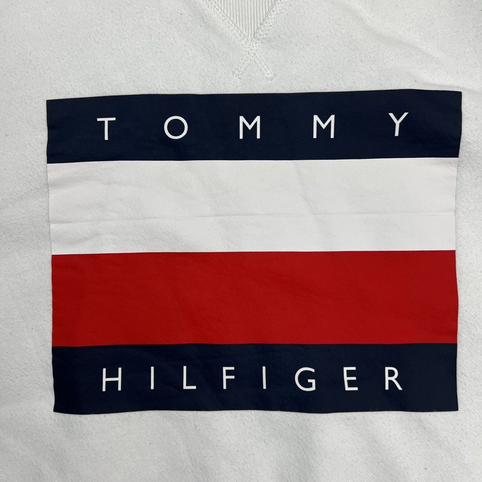 Tommy Hilfiger × Vintage Tommy Hilfiger Sweatshirt Tommy Flag Fleece Pullover Crew Size US XL / EU 56 / 4 - 2 Thumbnail