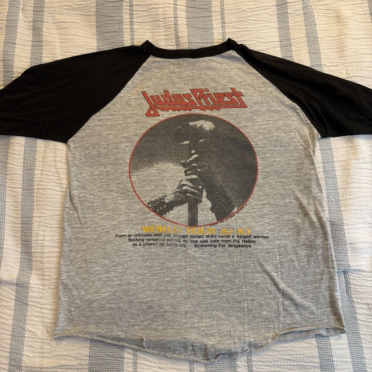 Band Tees × Vintage Vintage Judas Priest 1983 Rock T-Shirt ScreamingForVengeance Size US L / EU 52-54 / 3 - 5 Thumbnail