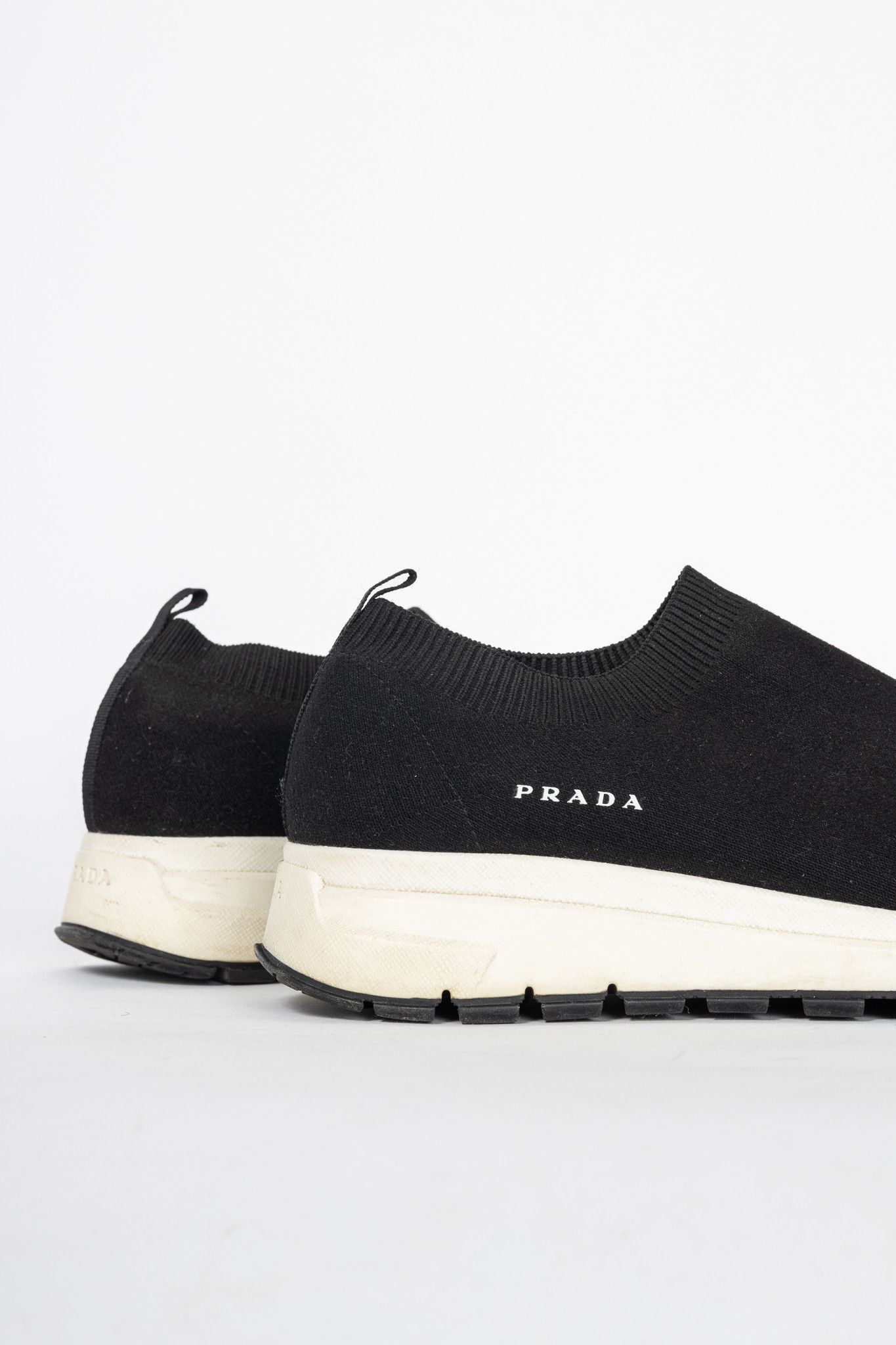 Prada Prada Black Knit Slip-On Sock Sneakers Size US 9.5 / IT 39.5 - 8 Thumbnail